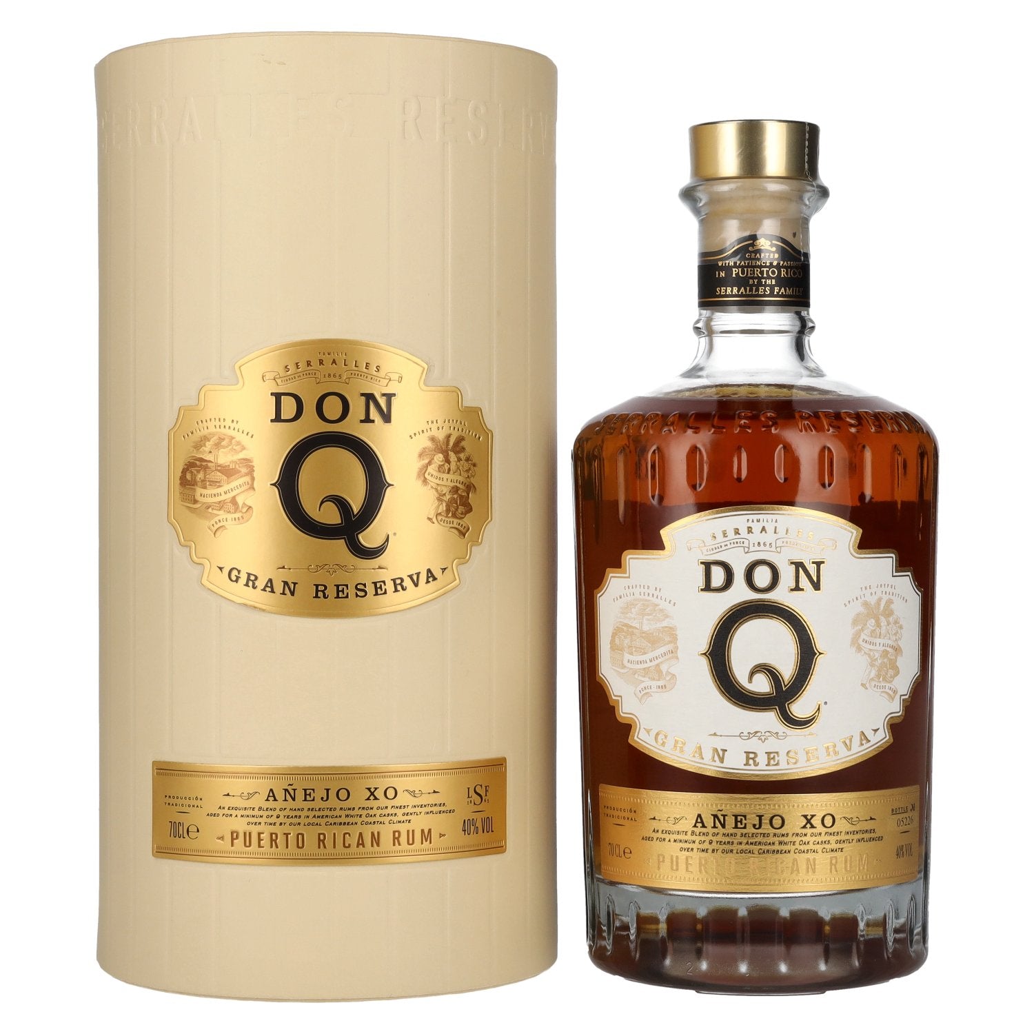 Don Q Gran Reserva Anejo XO Puerto Rican Rum 40% Vol. 0,7l in Giftbox