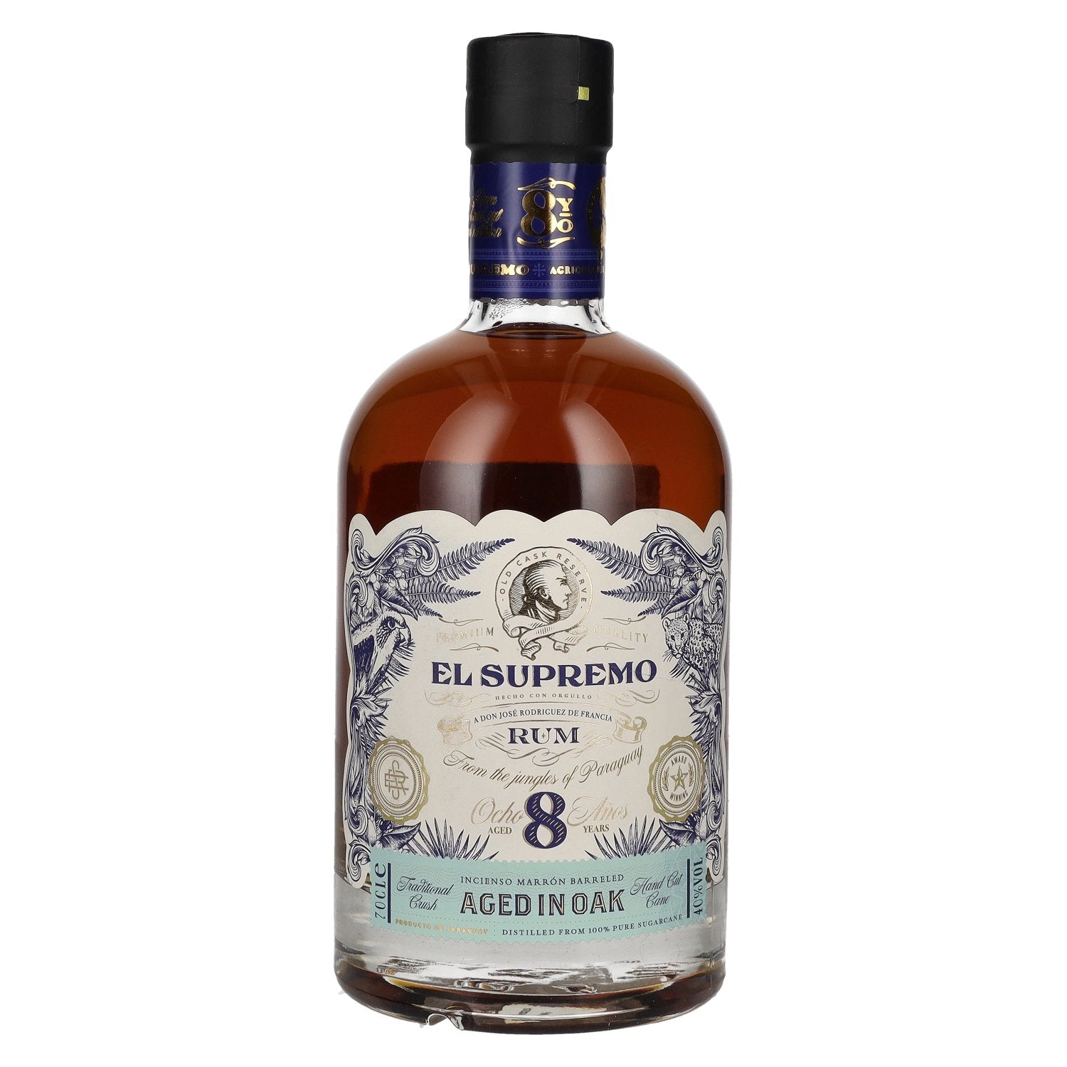 El Supremo 8 Year Old OAK CASK Rum 40% Vol. 0,7l