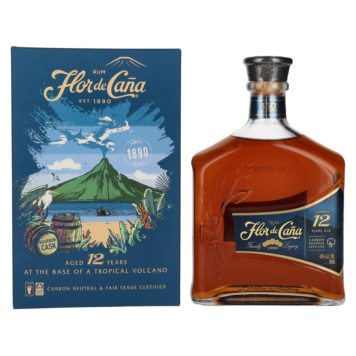 Flor de Cana Centenario 12 Years Old Rum 40% Vol. 0,7l in Giftbox