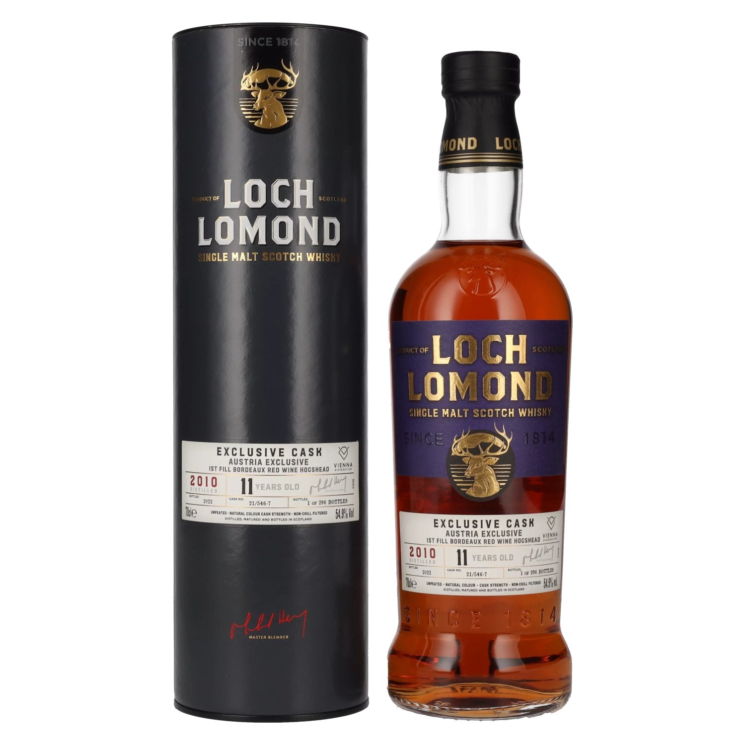 Loch Lomond 11 Years Old BORDEAUX RED WINE Austria Exclusive Cask 2010 54,9% Vol. 0,7l in Giftbox