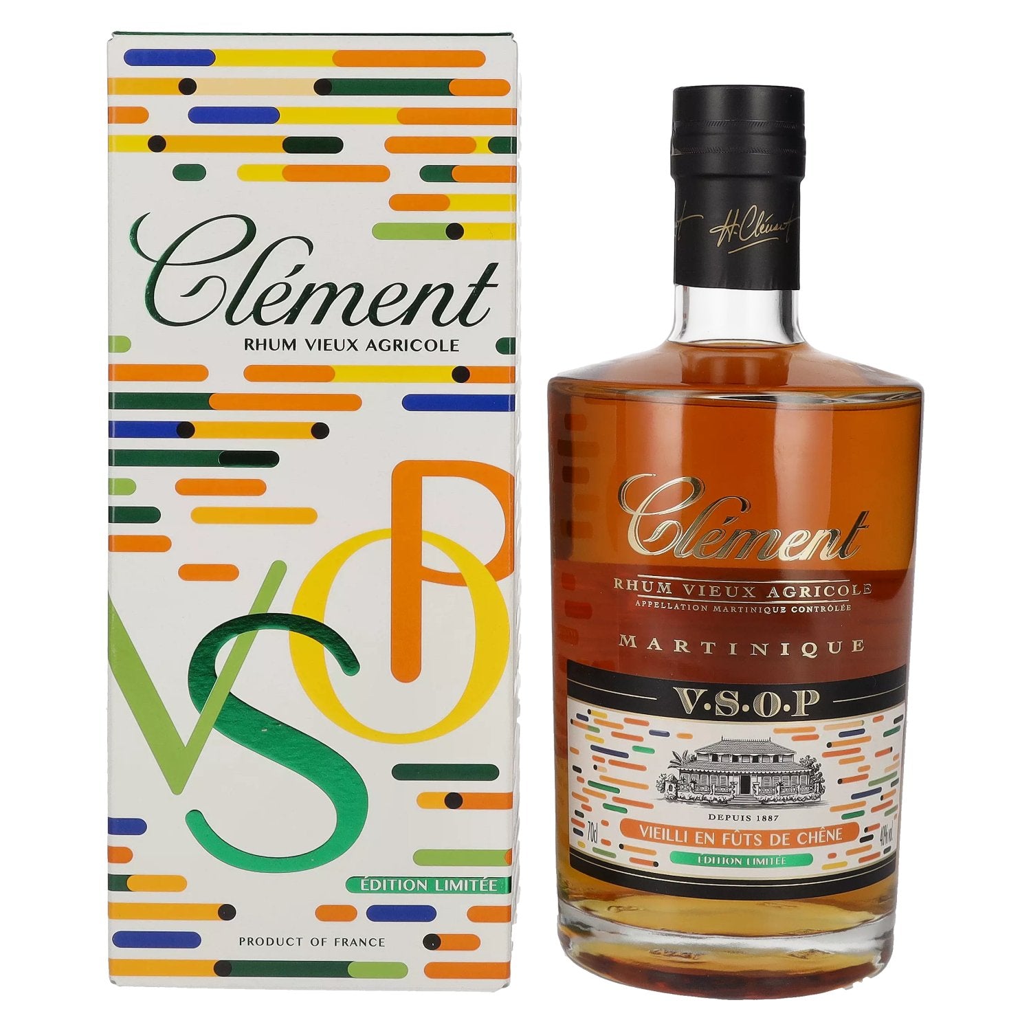 Clement Rhum Vieux Agricole V.S.O.P. VIEILLI EN FUTS DE CHENE 40% Vol. 0,7l in Giftbox