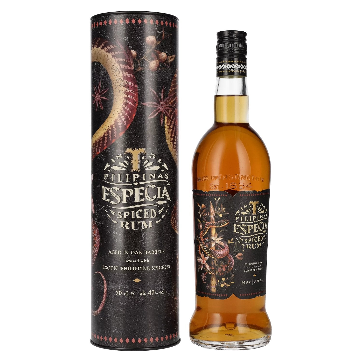 Tanduay Especia Spiced Rum Spirit Drink 40% Vol. 0,7l in Giftbox