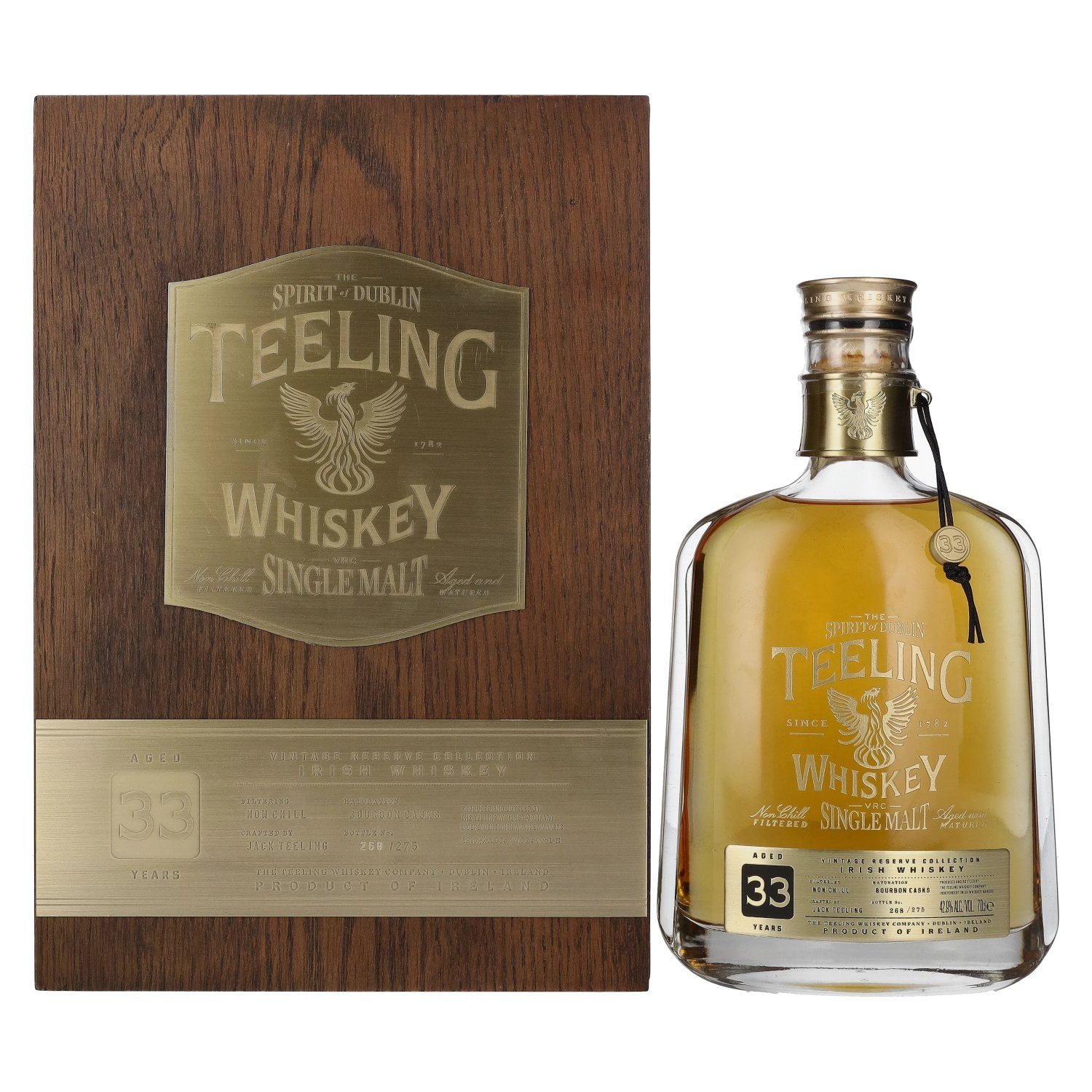 Teeling Whiskey 33 Years Old VRC Single Malt Irish Whiskey 42,9% Vol. 0,7l in Holzkiste