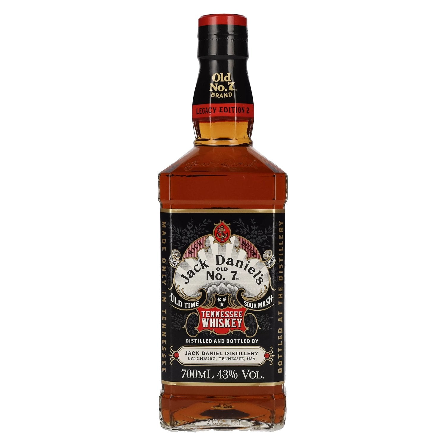 Jack Daniel's Sour Mash Tennessee Whiskey LEGACY EDITION No. 2 - BLACK DESIGN 43% Vol. 0,7l