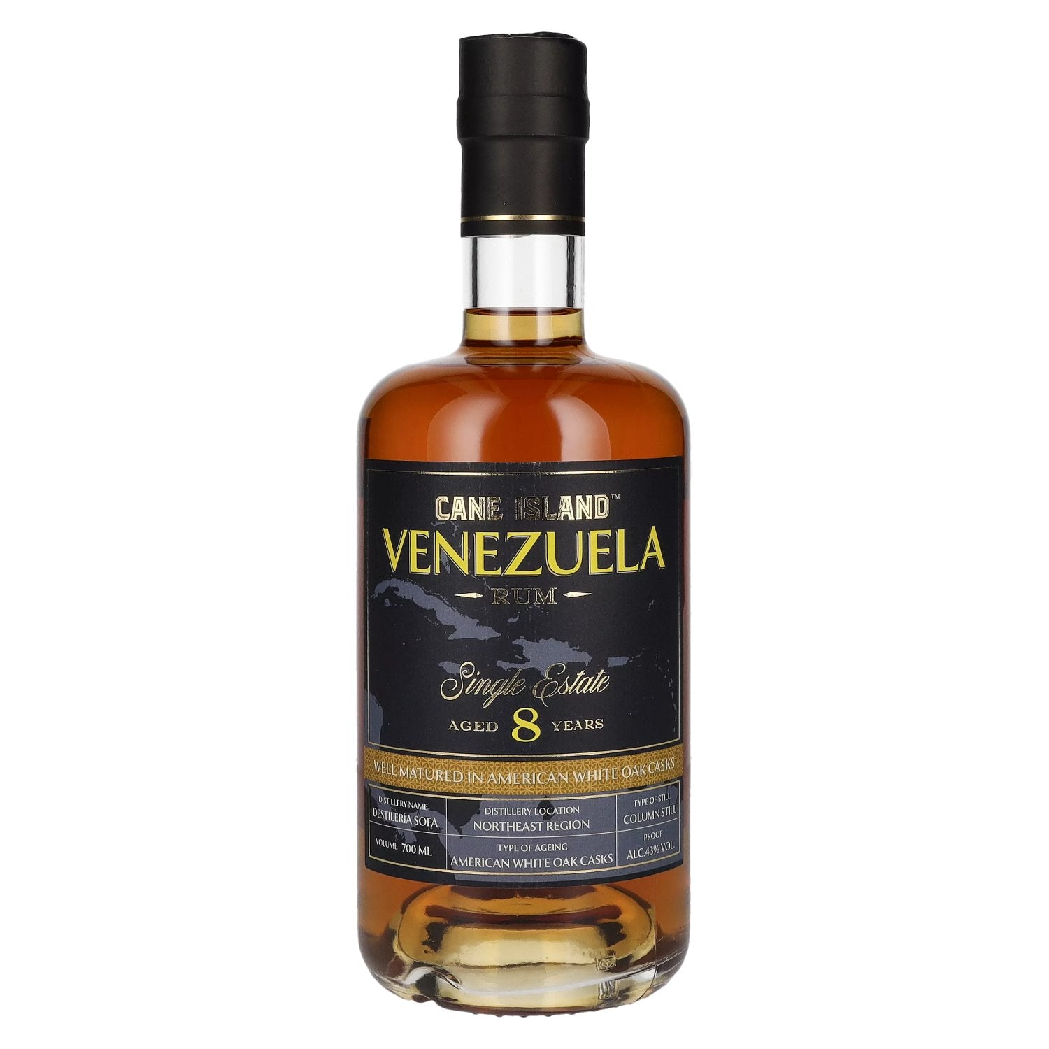 Cane Island VENEZUELA 8 Years Old Single Estate Rum 43% Vol. 0,7l