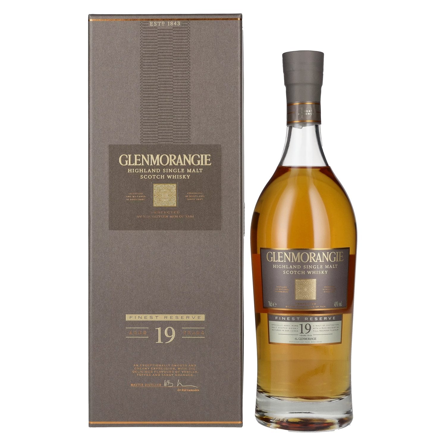 Glenmorangie FINEST RESERVE 19 Years Old Highland Single Malt 43% Vol. 0,7l in Giftbox