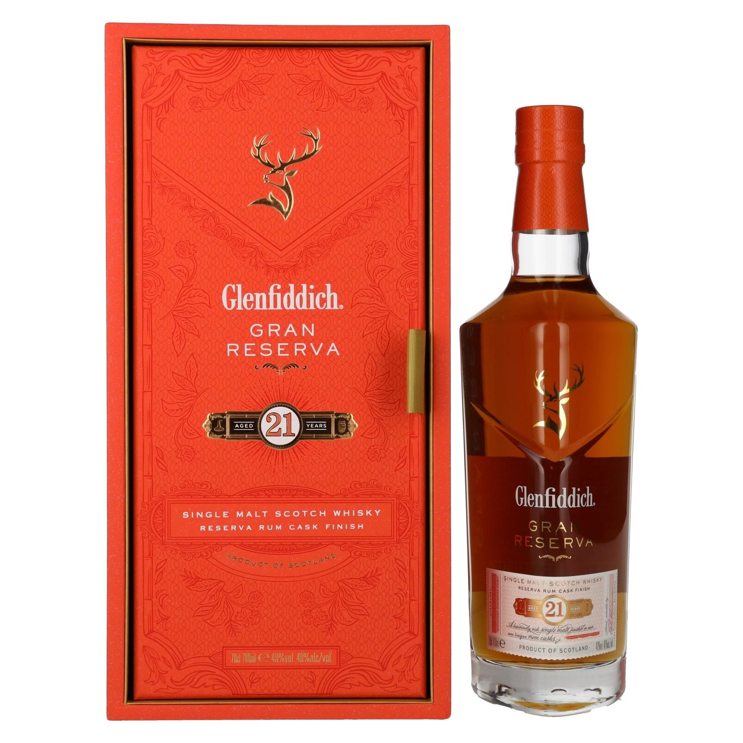 Glenfiddich 21 Years Old GRAN RESERVA Rum Cask Finish 40% Vol. 0,7l in Giftbox
