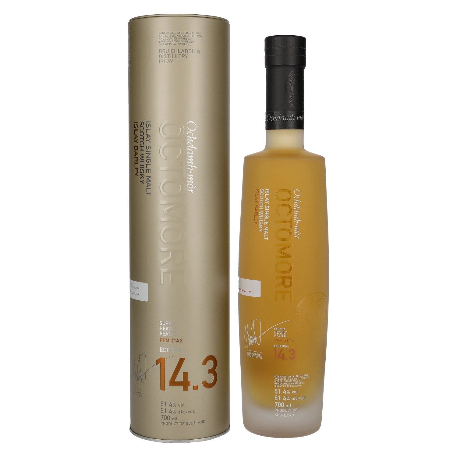 Octomore EDITION: 14.3 Super Heavily Peated Islay Single Malt 61,4% Vol. 0,7l in Tinbox