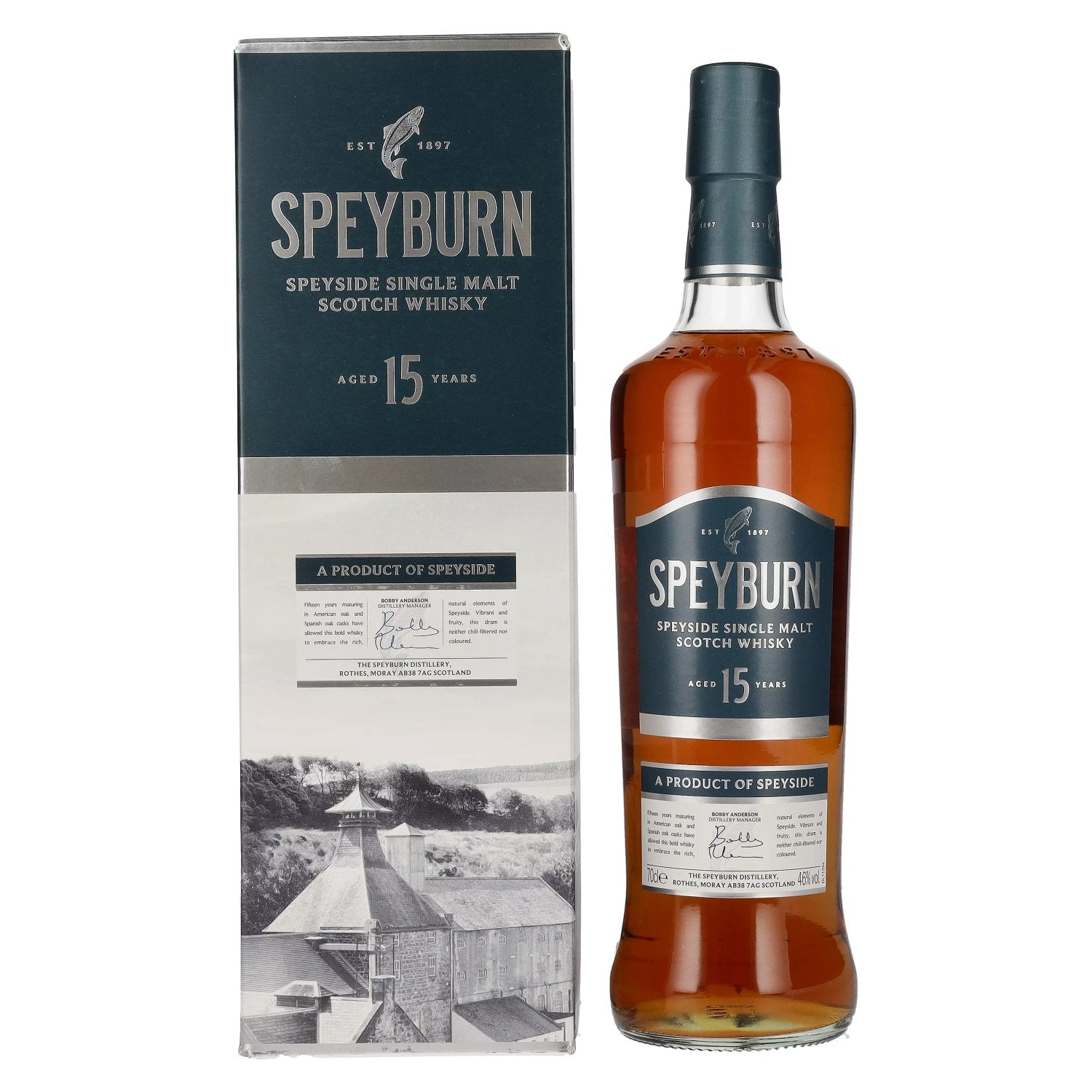 Speyburn 15 Years Old Speyside Single Malt Scotch Whisky 46% Vol. 0,7l in Giftbox