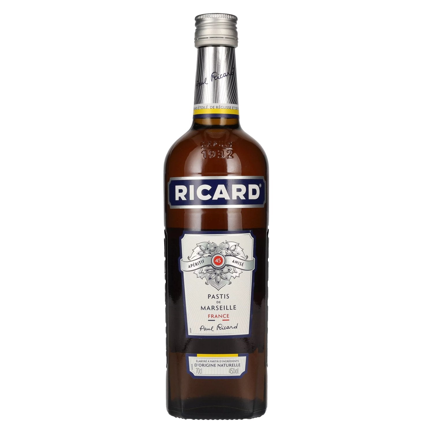 Ricard Pastis de Marseille Aperitif Anise 45% Vol. 0,7l