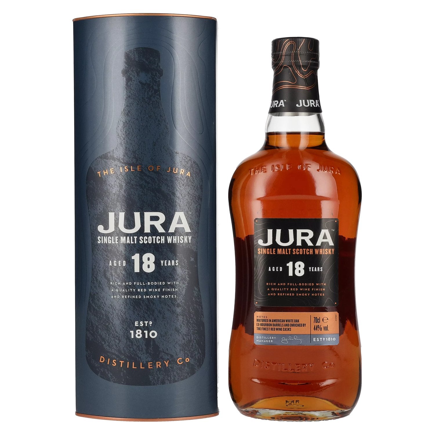 Jura 18 Years Old Single Malt Scotch Whisky 44% Vol. 0,7l in Giftbox