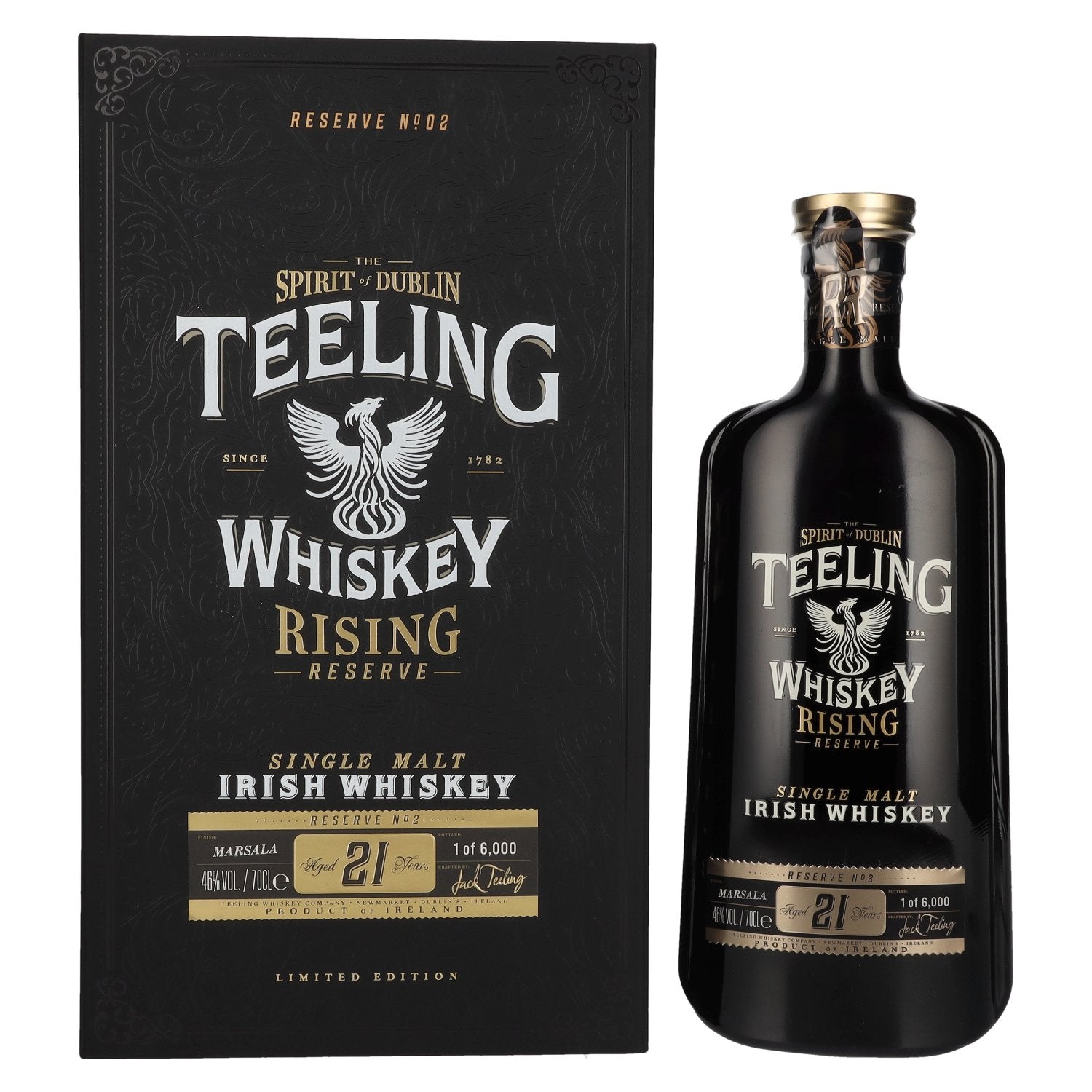 Teeling Whiskey 21 Years Old Single Malt RISING RESERVE No. 2 46% Vol. 0,7l in Giftbox