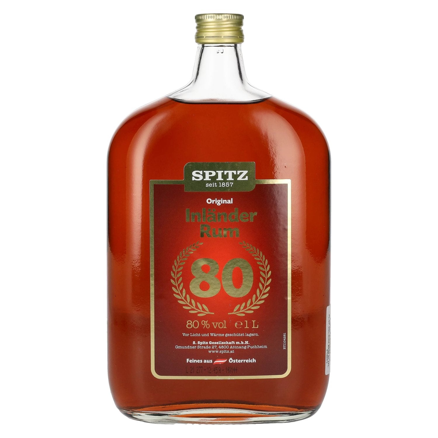 Spitz Inlaender Rum 80% Vol. 1l