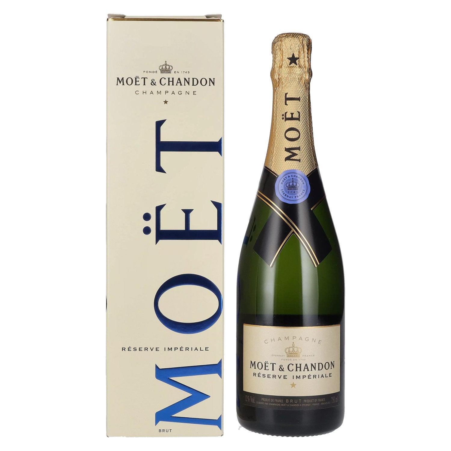 Moet & Chandon Champagne RESERVE IMPERIALE Brut 12% Vol. 0,75l in Giftbox