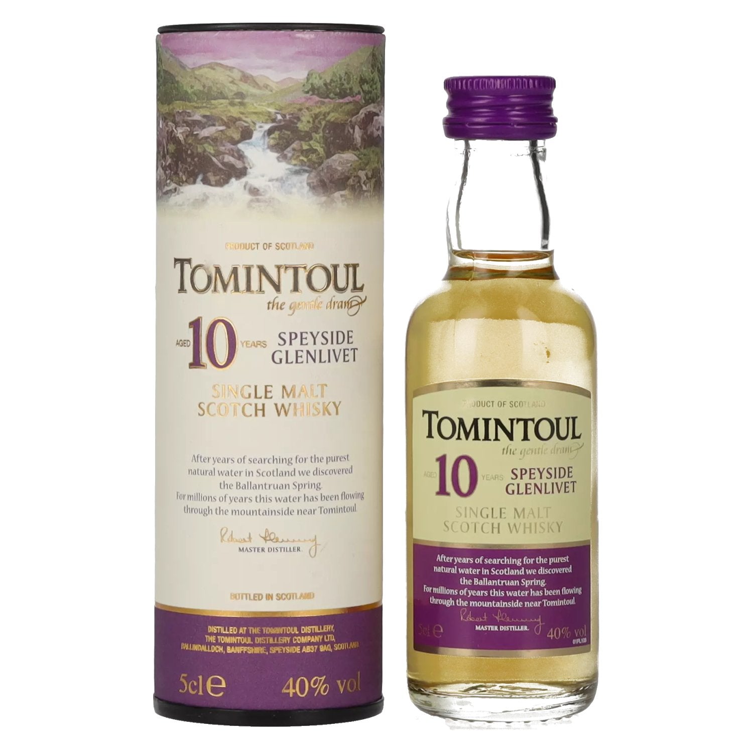 Tomintoul 10 Years Old Single Malt Scotch Whisky 40% Vol. 0,05l in Giftbox