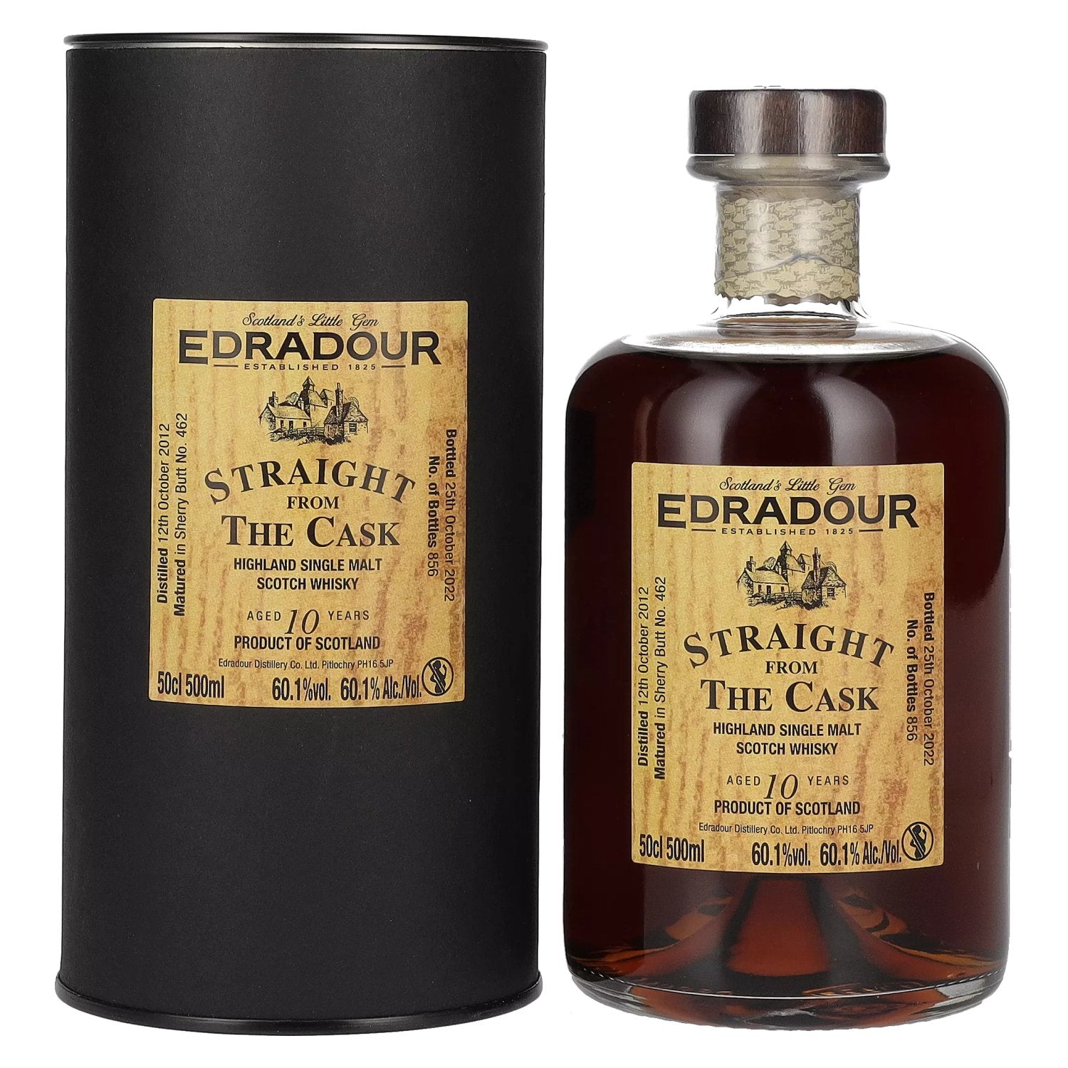 Edradour SFTC 10 Years Old Sherry Butt 2012 60,1% Vol. 0,5l in Giftbox