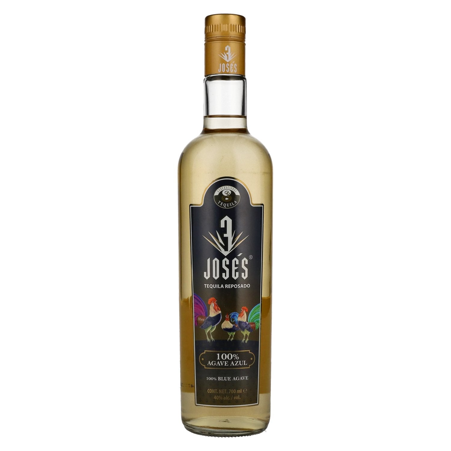 3 Joses Tequila REPOSADO 100% Agave Azul 40% Vol. 0,7l