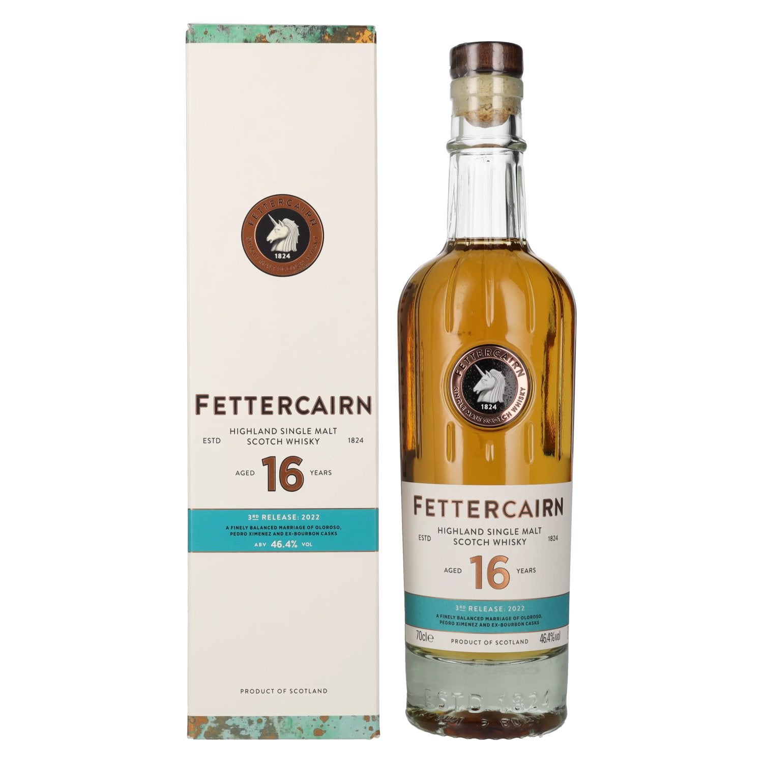 Fettercairn 16 Years Old Highland Single Malt 3rd Release 2022 46,4% Vol. 0,7l in Giftbox