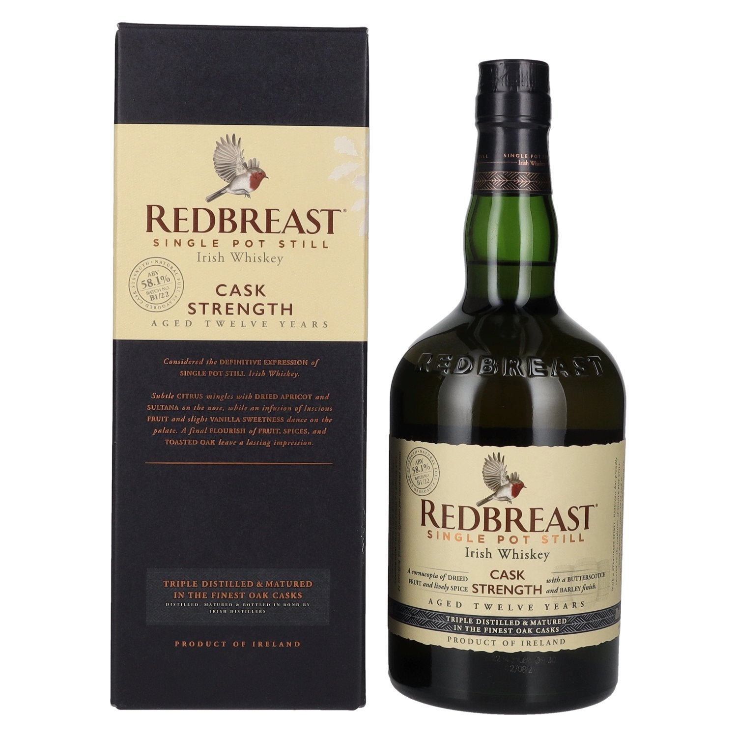 Redbreast 12 Years Old Single Pot Still CASK STRENGTH 58,1% Vol. 0,7l in Giftbox