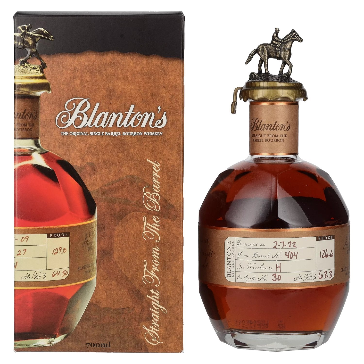 Blanton's STRAIGHT FROM THE BARREL BOURBON 63,3% Vol. 0,7l in Giftbox