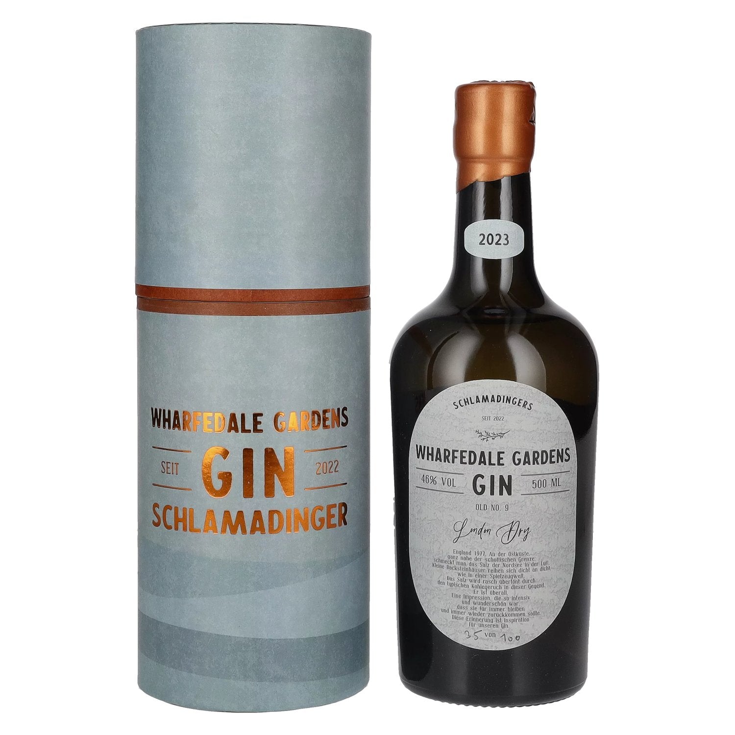 Wharfedale Gardens London Dry Gin Vintage Limited Edition 2023 46% Vol. 0,5l in Giftbox