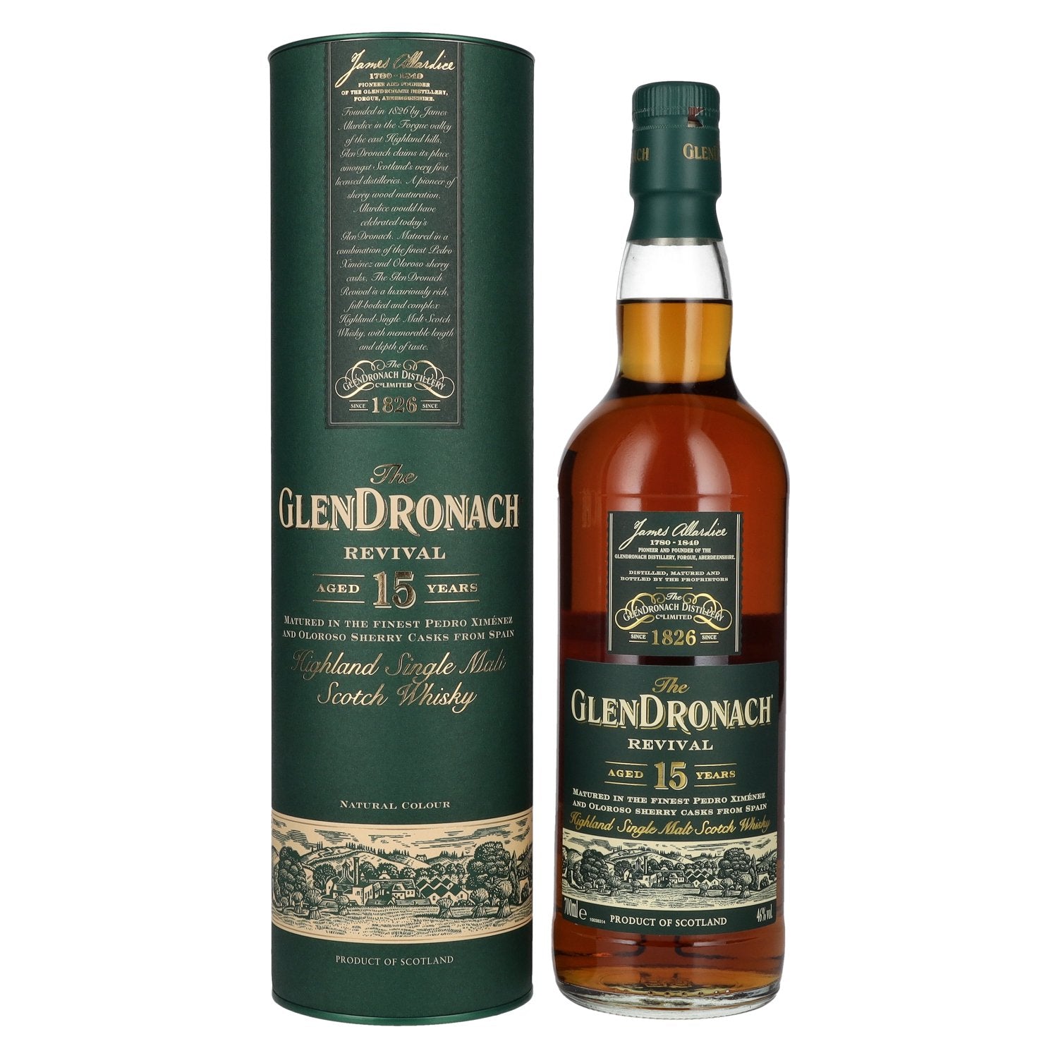 The GlenDronach 15 Years Old REVIVAL Highland Single Malt 46% Vol. 0,7l in Giftbox