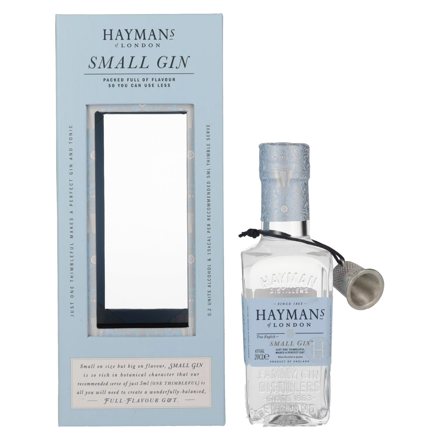 Hayman's of London SMALL GIN 43% Vol. 0,2l in Giftbox with 5 ml Portionierer