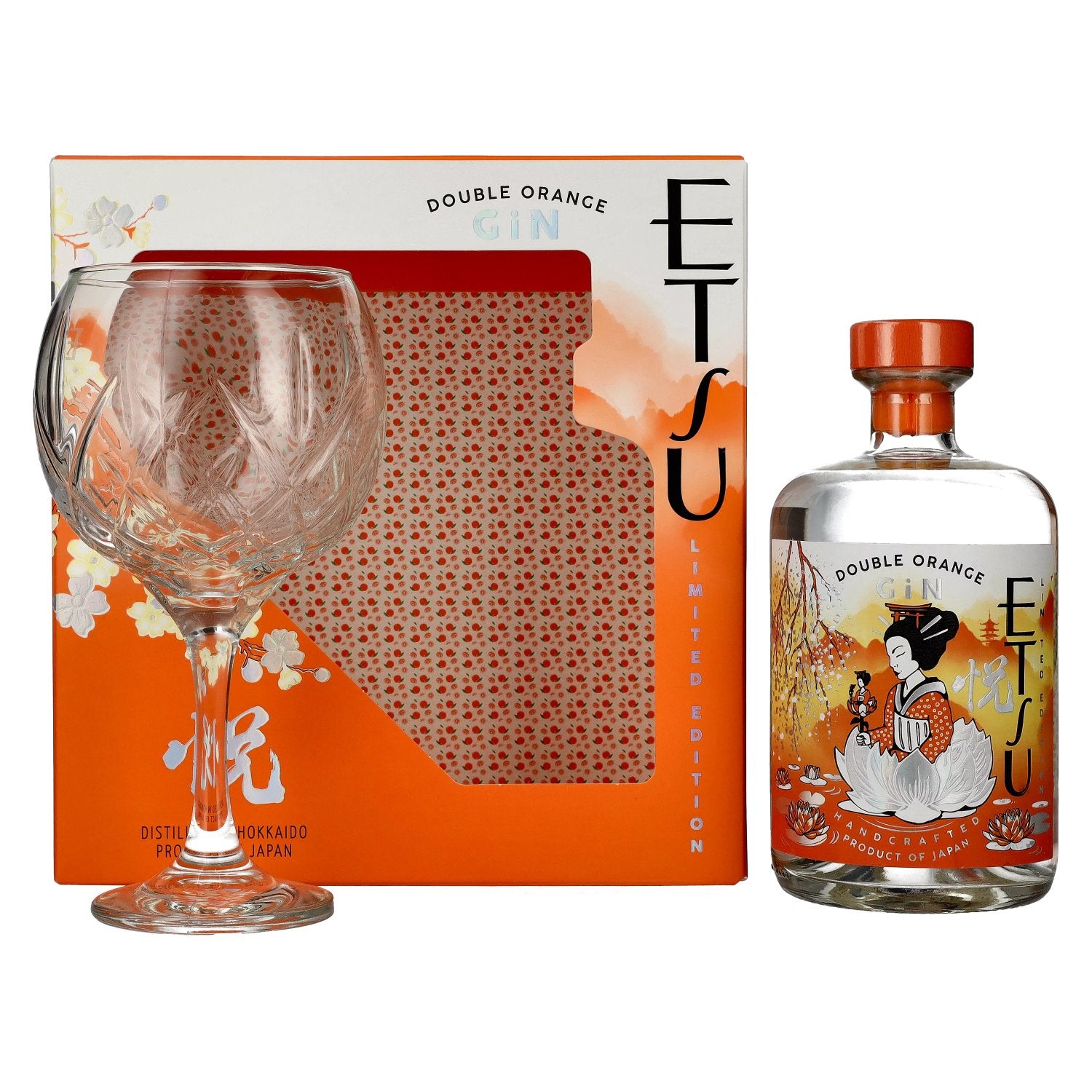 Etsu Gin DOUBLE ORANGE Limited Edition 43% Vol. 0,7l in Giftbox with glass