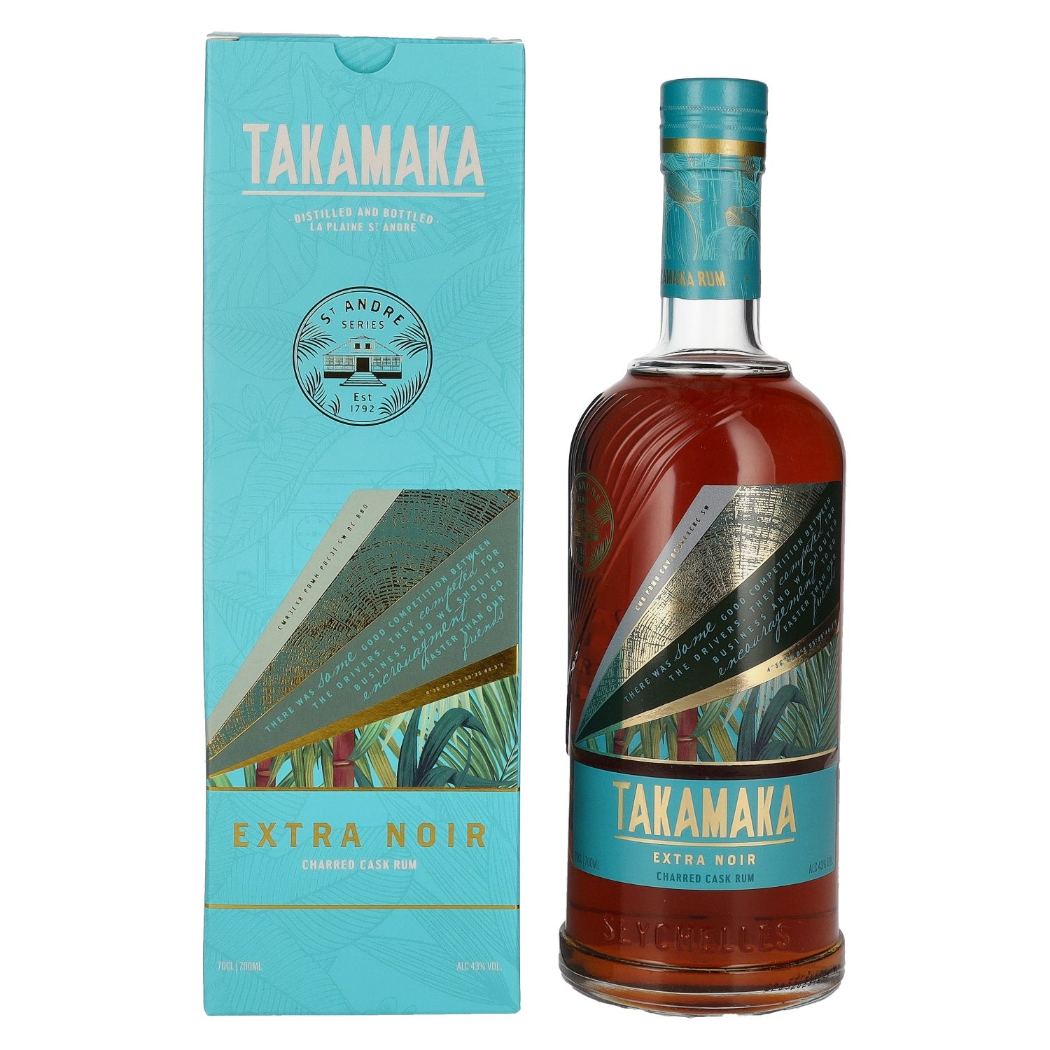 Takamaka EXTRA NOIR Rum 43% Vol. 0,7l in Giftbox