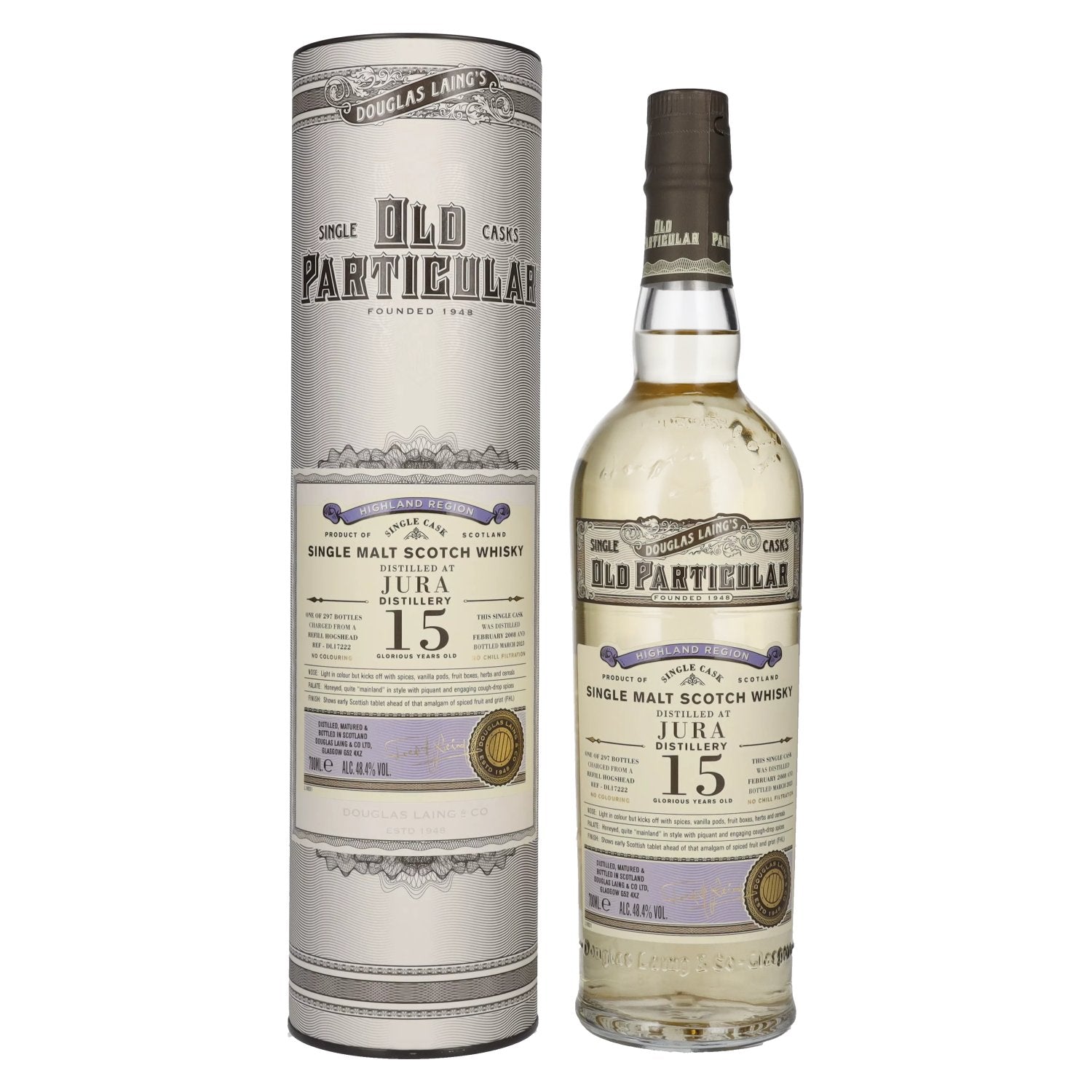 Douglas Laing OLD PARTICULAR Jura 15 Years Old Single Cask Malt 2008 48,4% Vol. 0,7l in Giftbox