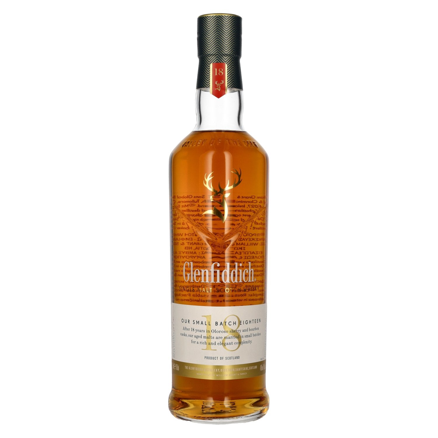 Glenfiddich 18 Years Old OUR SMALL BATCH 40% Vol. 0,7l