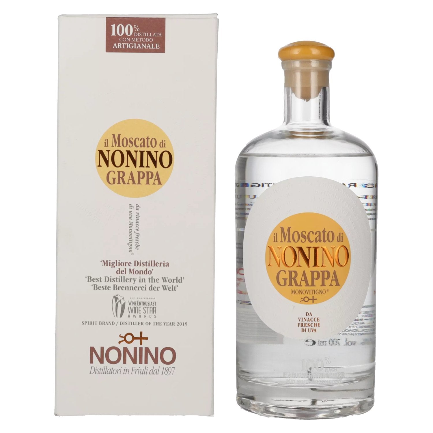 Nonino Grappa Monovitigno il Moscato 41% Vol. 0,7l in Giftbox