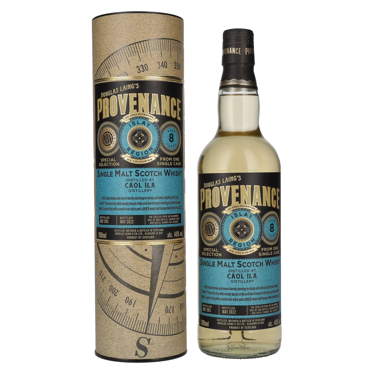 Douglas Laing PROVENANCE Caol Ila 8 Years Old Single Malt 2013 46% Vol. 0,7l in Giftbox