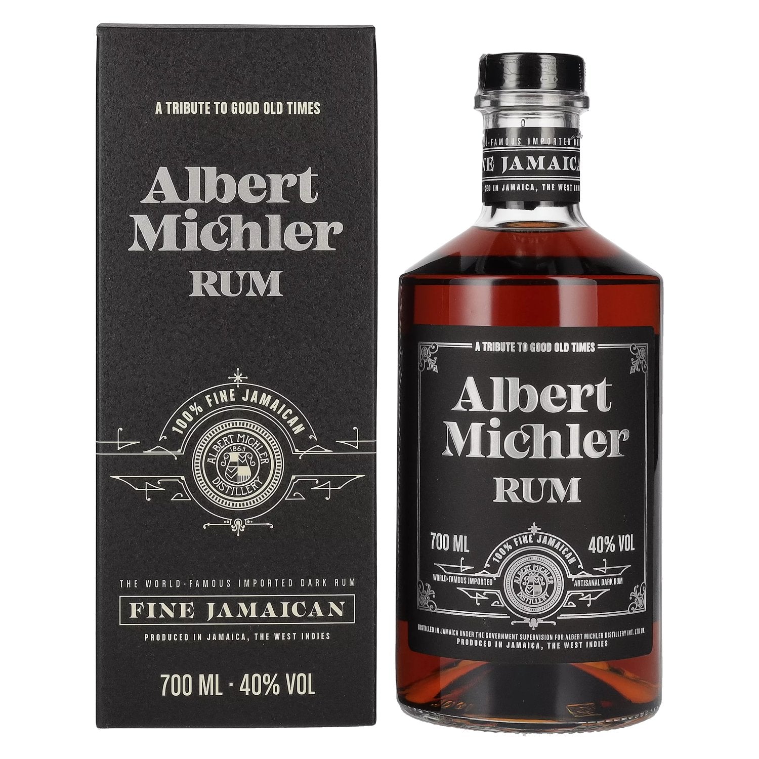 Michlers 100% Fine Jamaican Artisanal Dark Rum 40% Vol. 0,7l in Giftbox