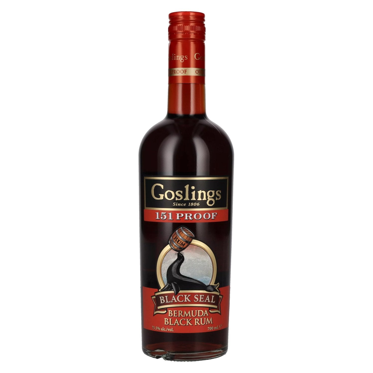 Goslings Black Seal 151 PROOF Bermuda Black Rum 75,5% Vol. 0,7l