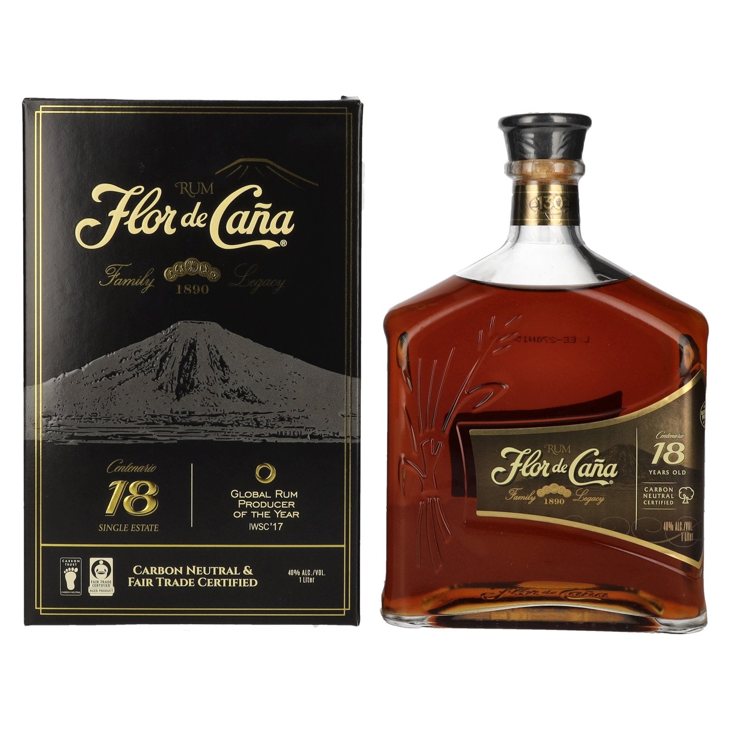 Flor de Cana Centenario 18 Years Old LEGACY EDITION I 40% Vol. 1l in Giftbox