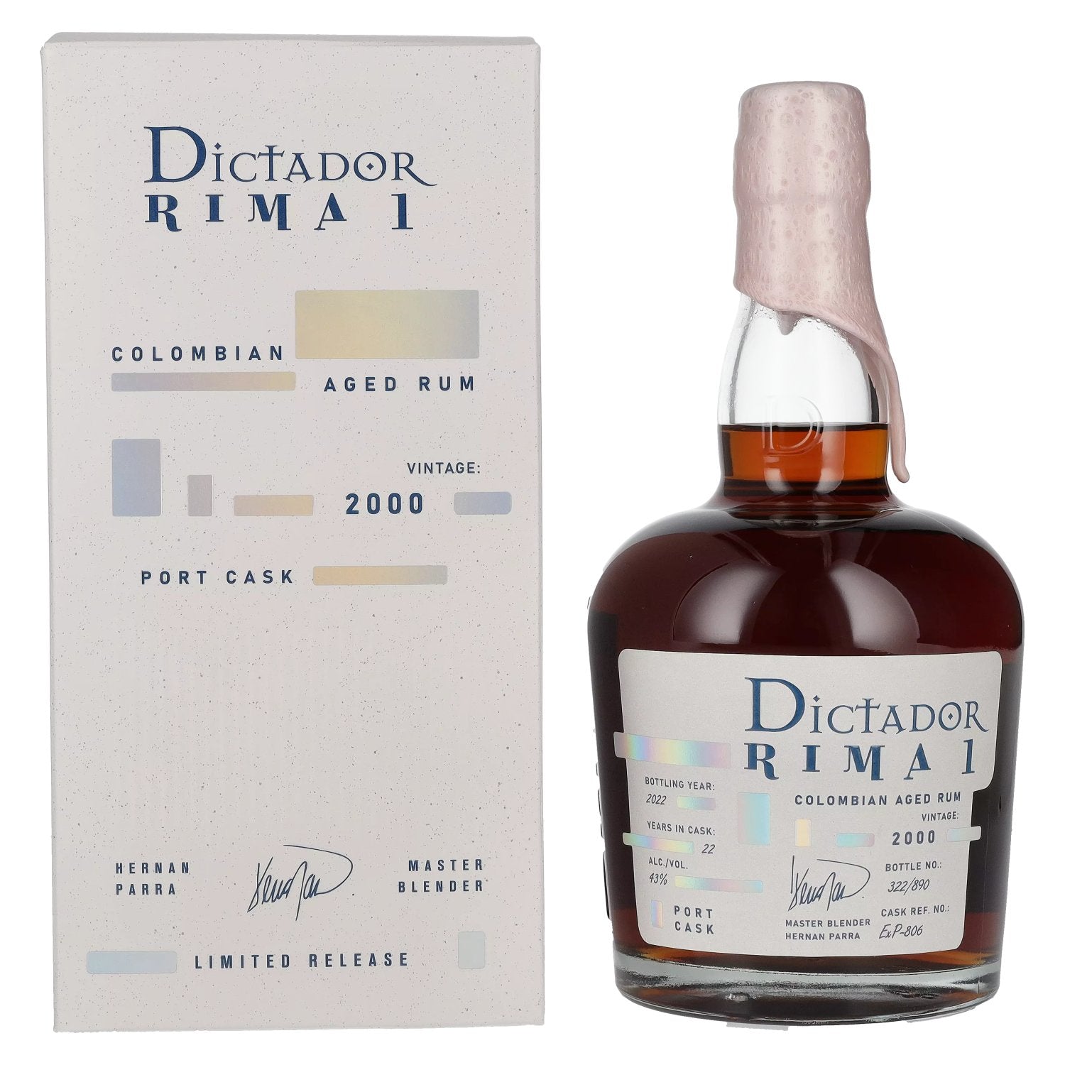 Dictador RIMA 1 22 Years Old PORT CASK Vintage 2000 43% Vol. 0,7l in Giftbox