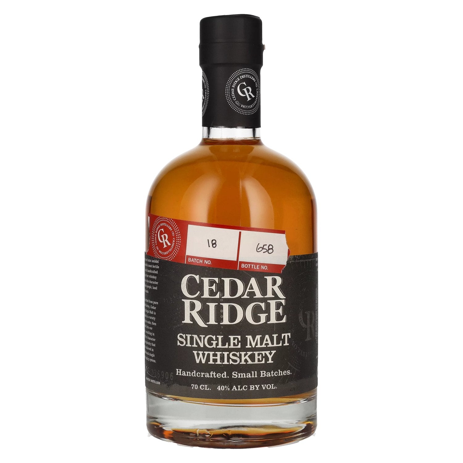 Cedar Ridge SINGLE MALT WHISKEY 40% Vol. 0,7l