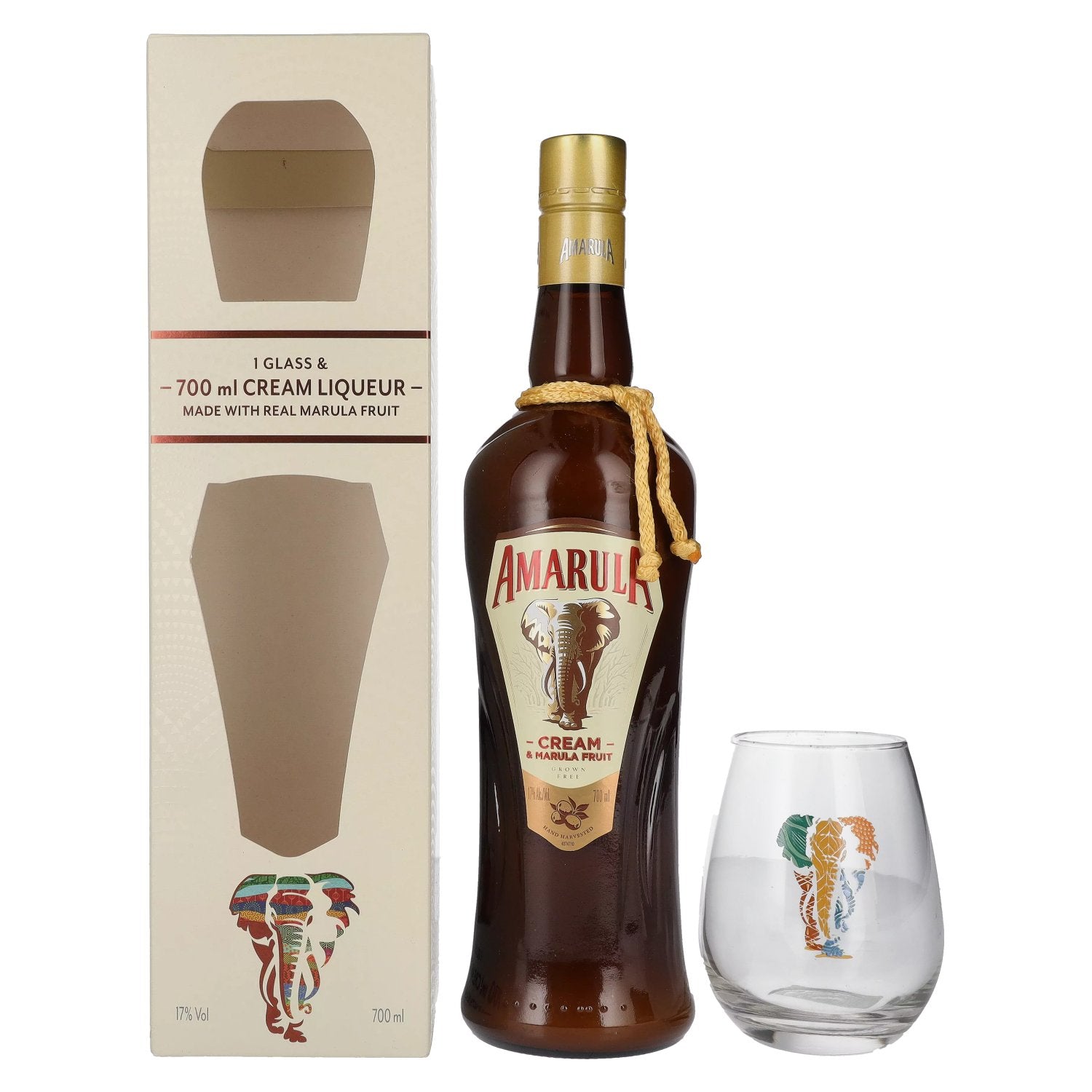 Amarula Marula Fruit Cream 17% Vol. 0,7l in Giftbox with glass