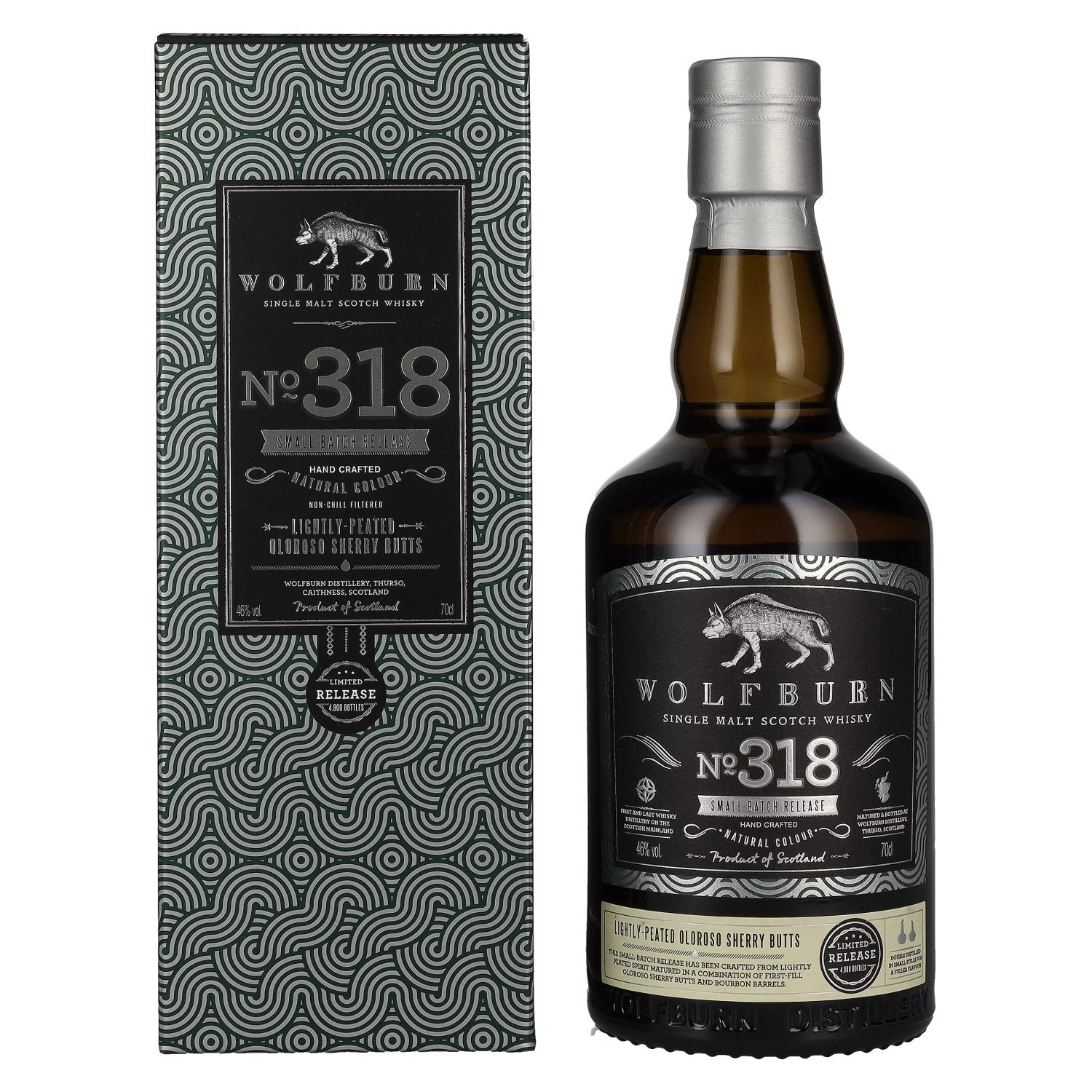 Wolfburn N318 Single Malt Scotch Whisky Small Batch Release 46% Vol. 0,7l in Giftbox