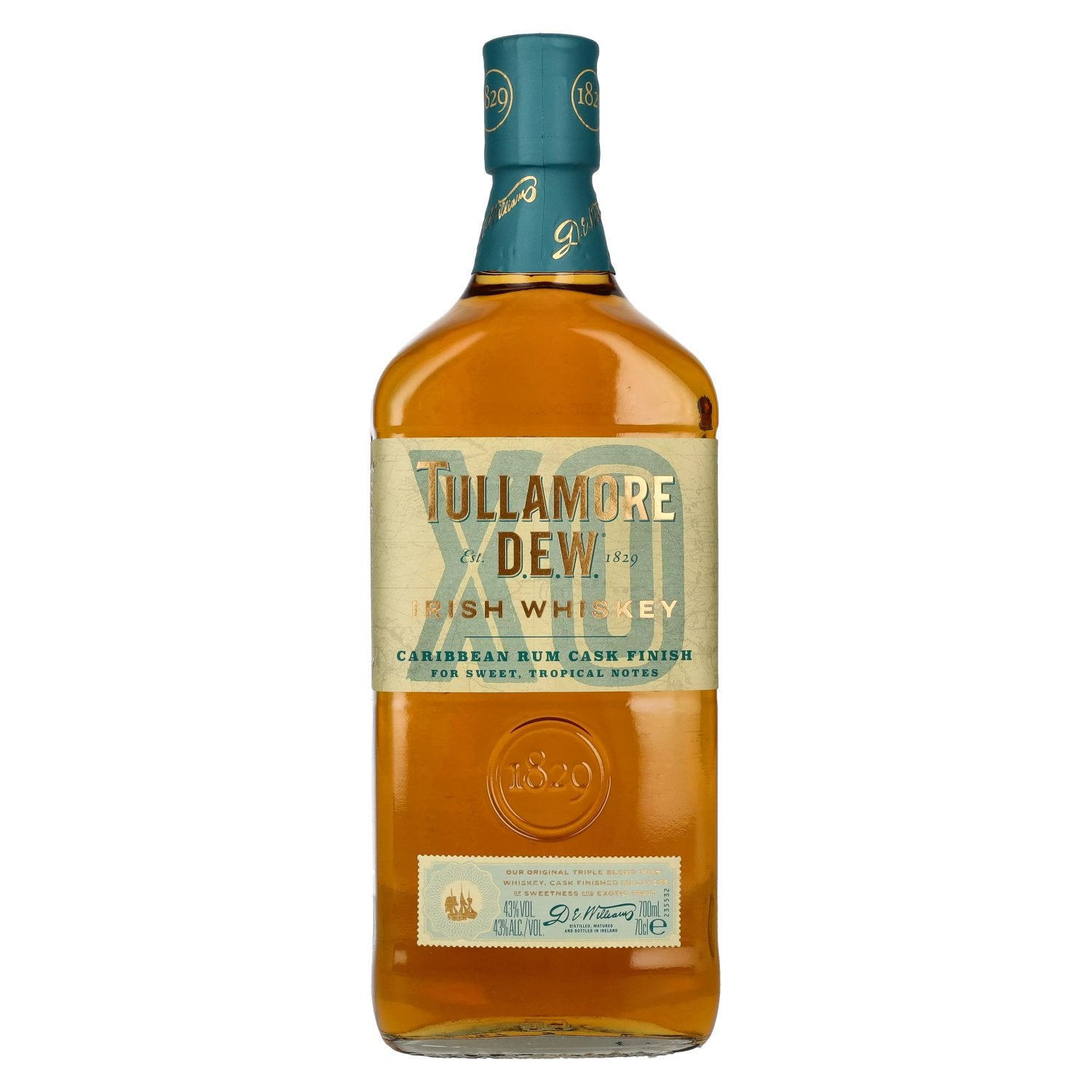 Tullamore D.E.W. Irish Whiskey XO CARIBBEAN RUM CASK FINISH 43% Vol. 0,7l