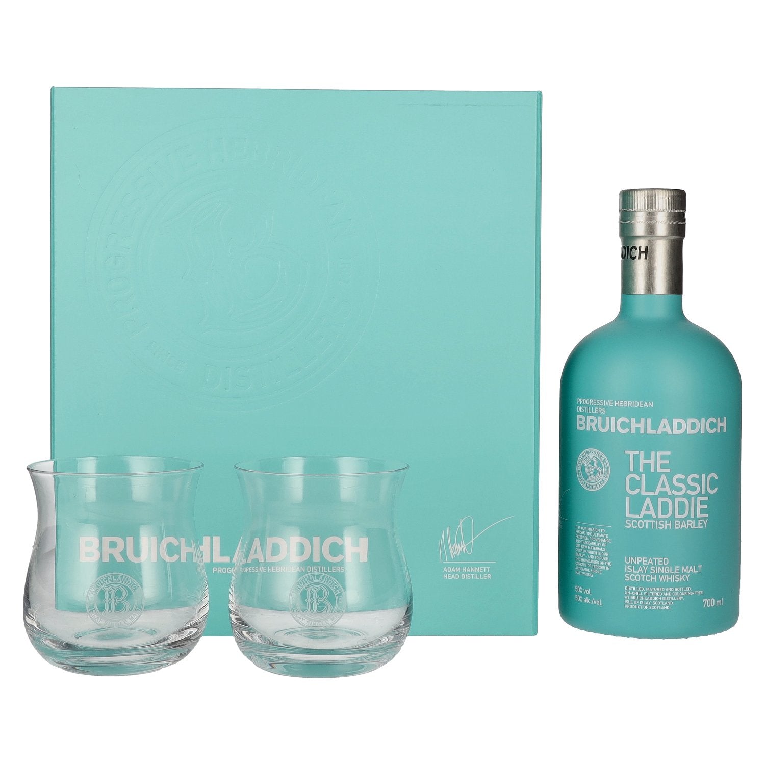 Bruichladdich THE CLASSIC LADDIE Scottish Barley Unpeated 50% Vol. 0,7l in Giftbox with 2 glasses