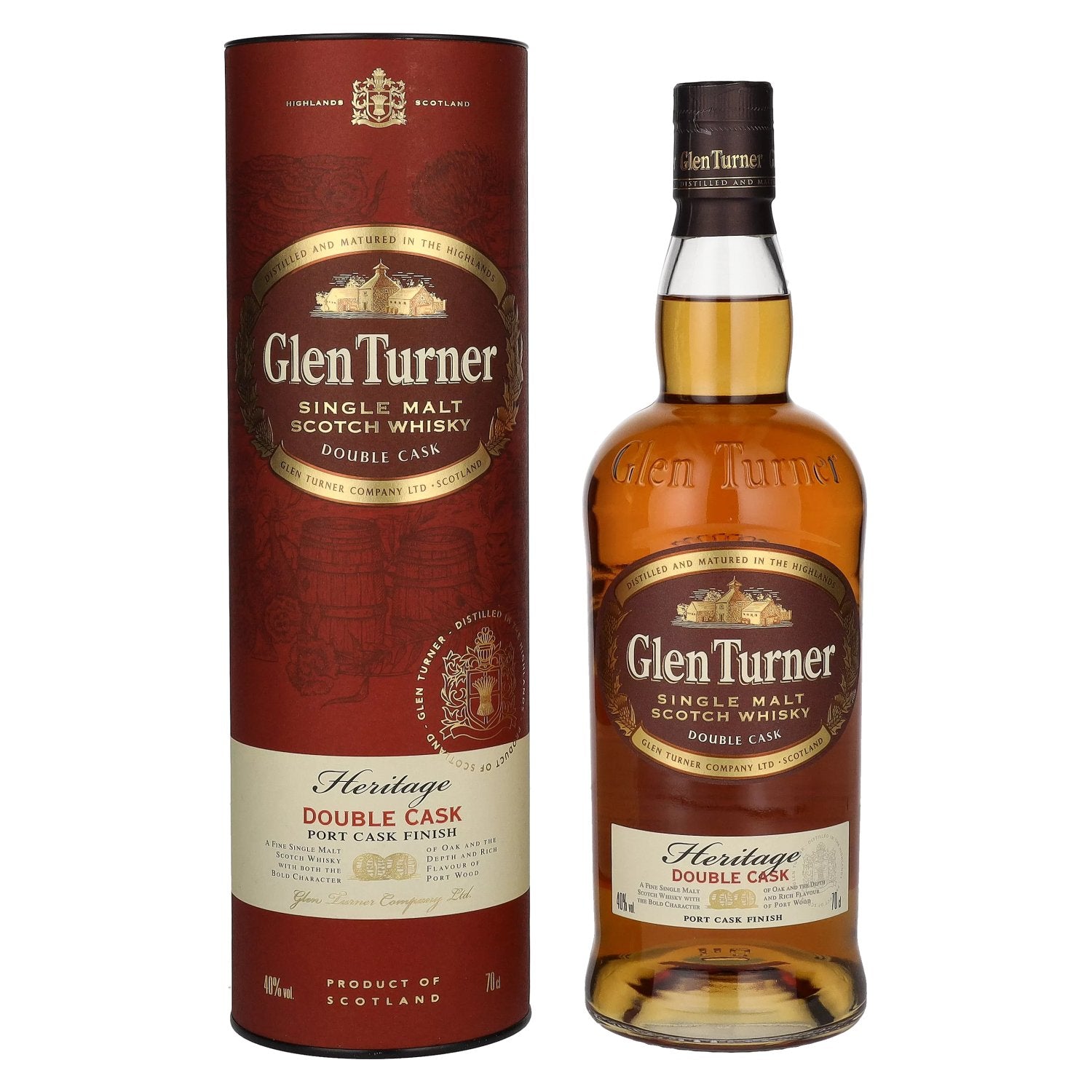 Glen Turner Heritage DOUBLE CASK Port Cask Finish 40% Vol. 0,7l in Giftbox