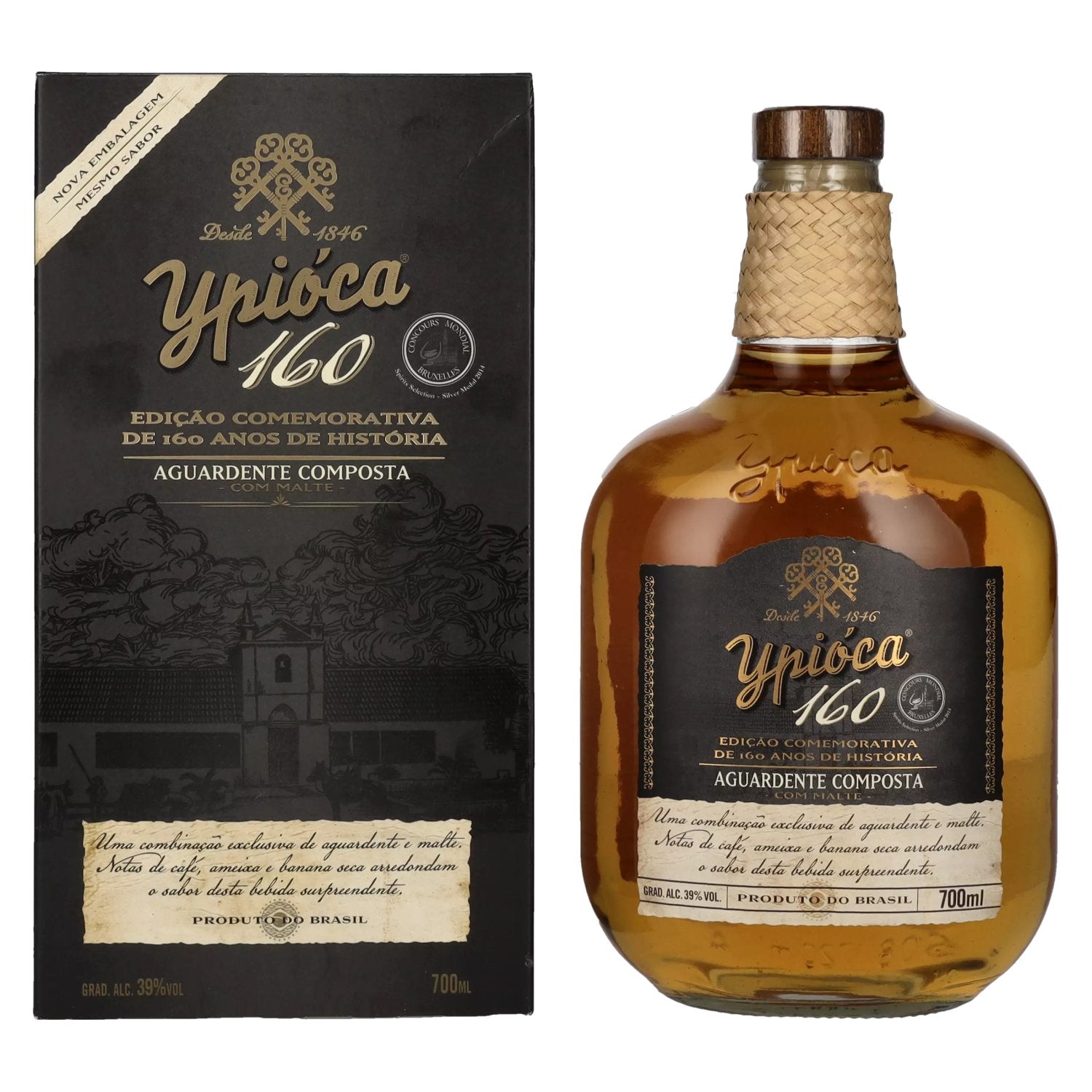 Ypioca 160 Aguardente Composta con Malte 39% Vol. 0,7l in Giftbox