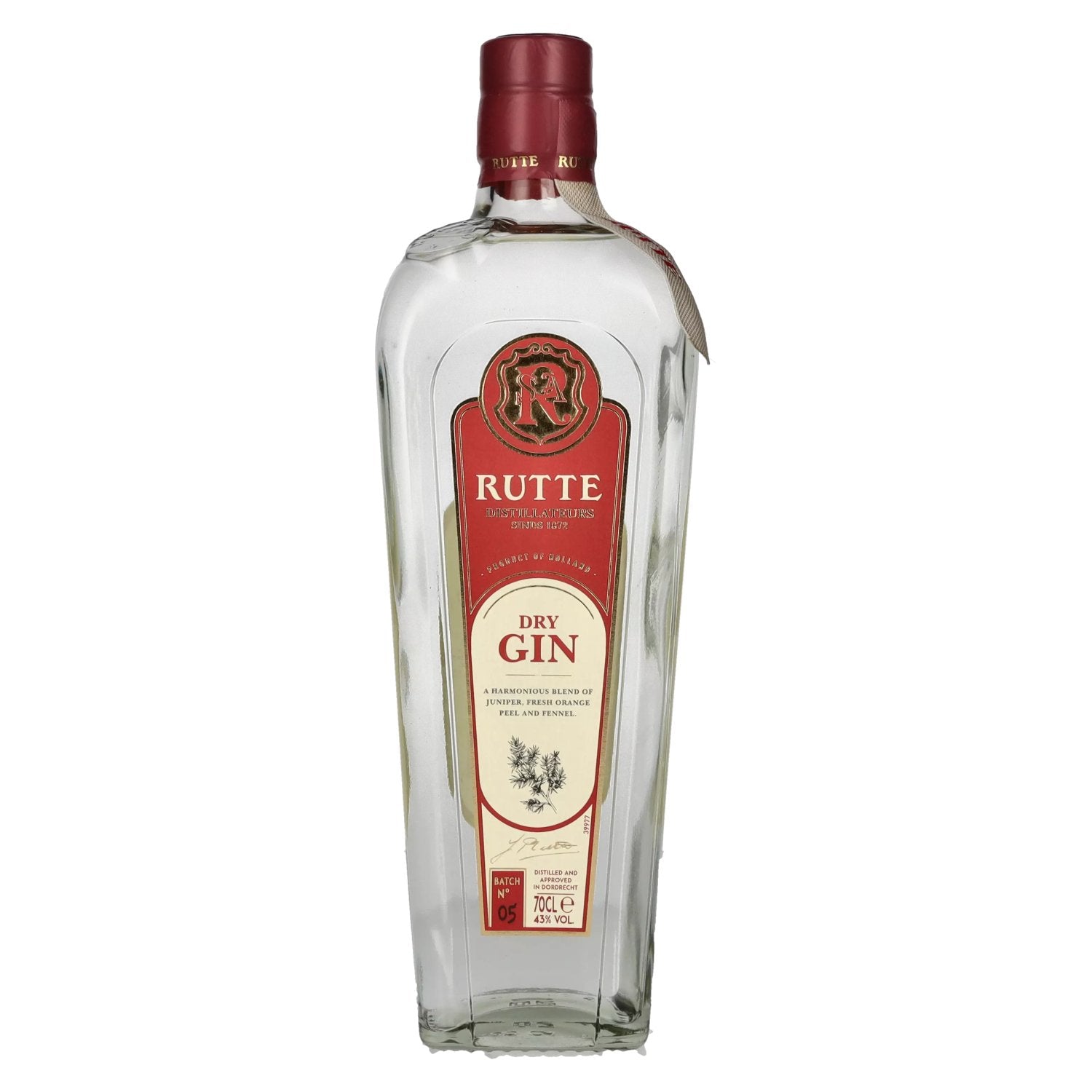 Rutte Dry Gin Batch NÂ° 05 43% Vol. 0,7l