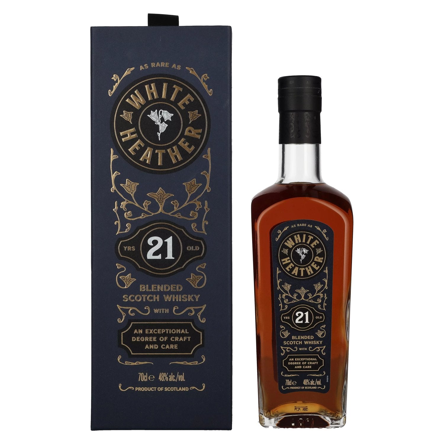 White Heather 21 Years Old Blended Scotch Whisky 48% Vol. 0,7l in Giftbox