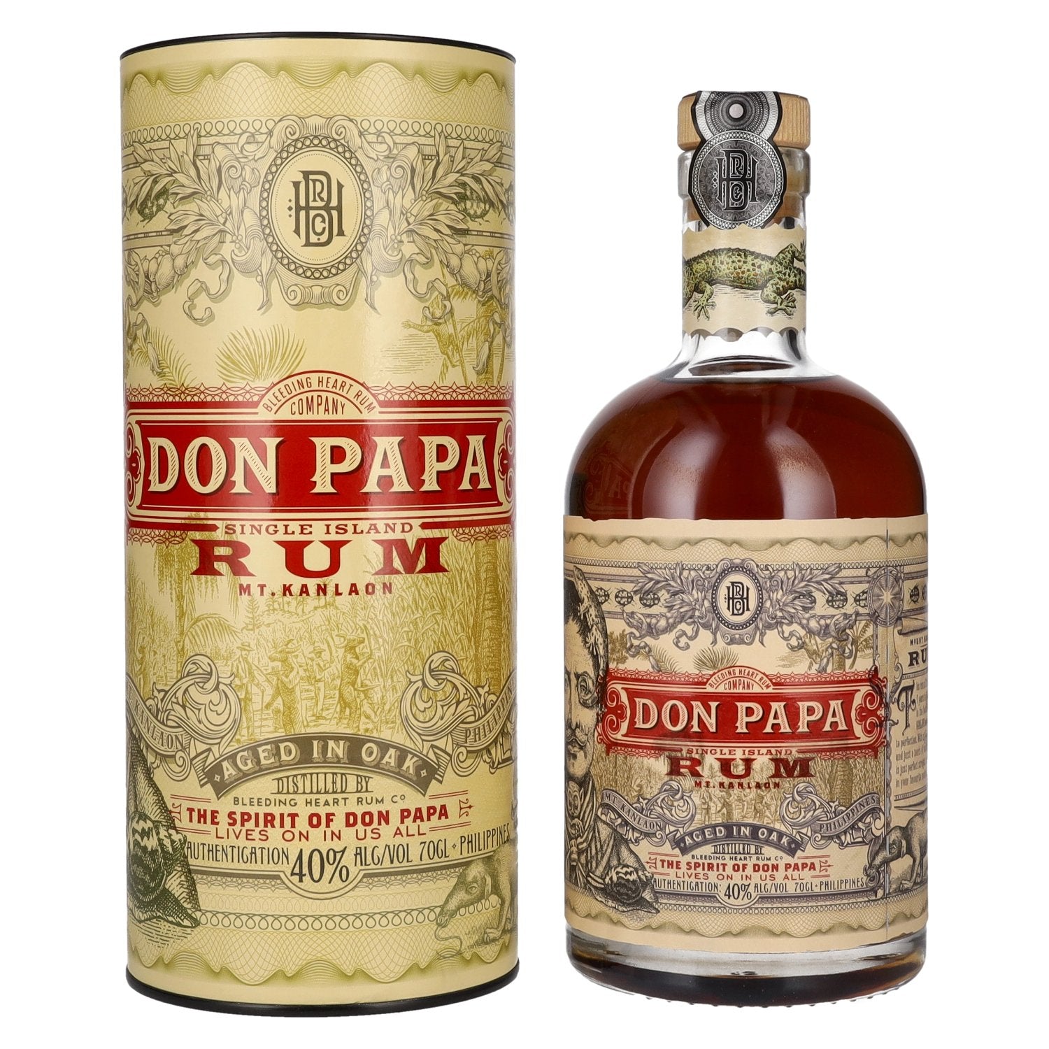 Don Papa 7 Years Old Single Island Rum 40% Vol. 0,7l in Giftbox