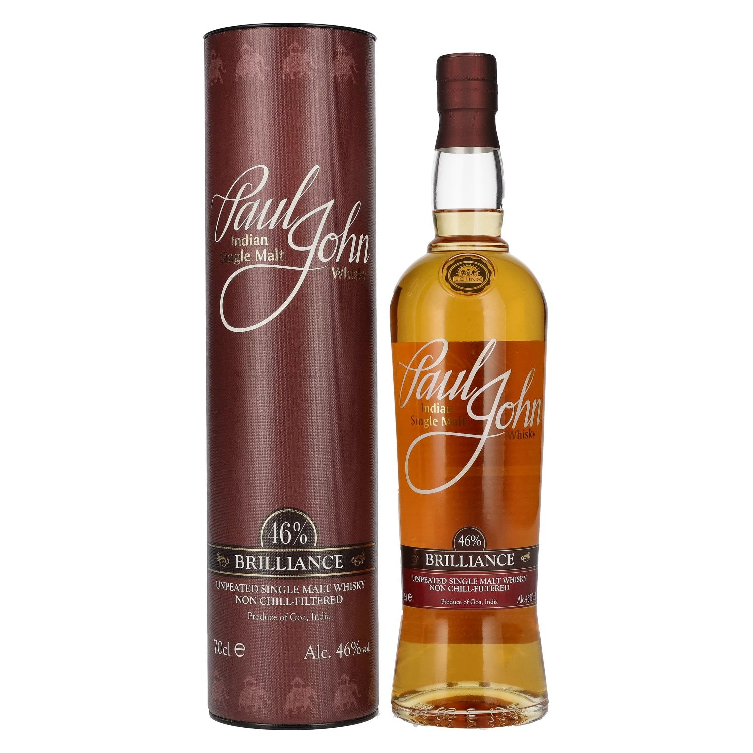 Paul John BRILLIANCE Indian Single Malt Whisky 46% Vol. 0,7l in Giftbox