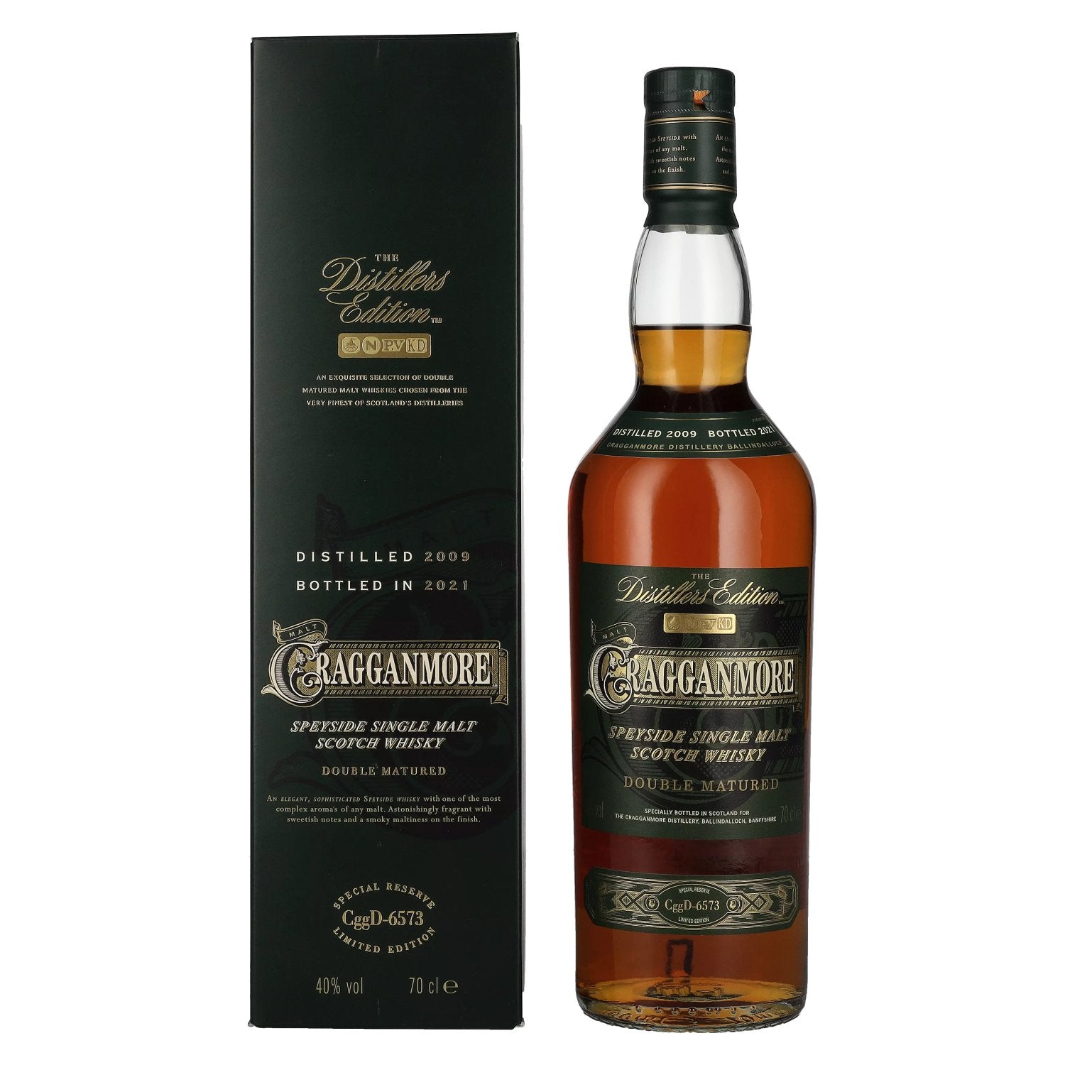 Cragganmore The Distillers Edition 2021 Double Matured 2009 40% Vol. 0,7l in Giftbox