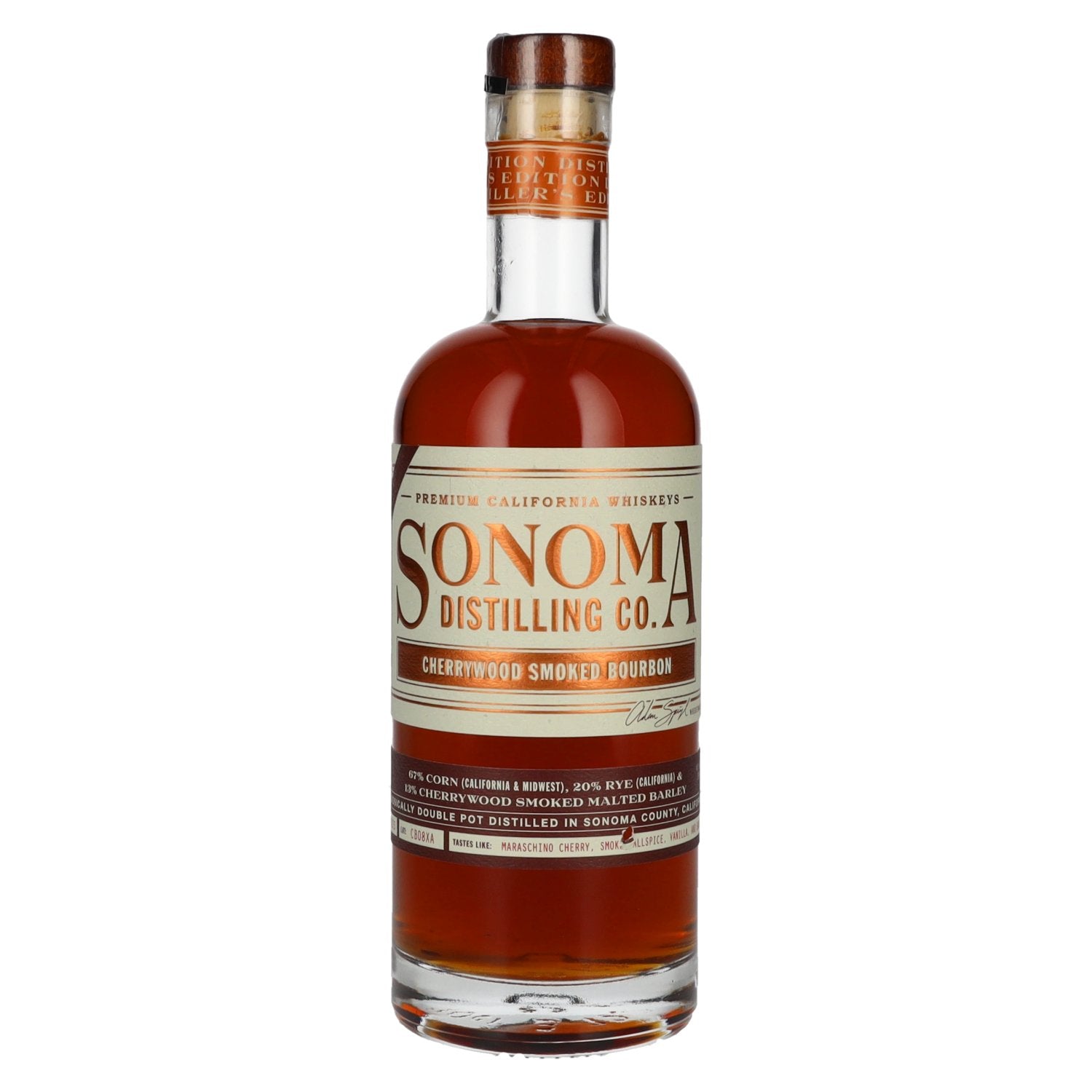 Sonoma Distilling Co. CHERRYWOOD SMOKED BOURBON Whiskey 47,8% Vol. 0,7l